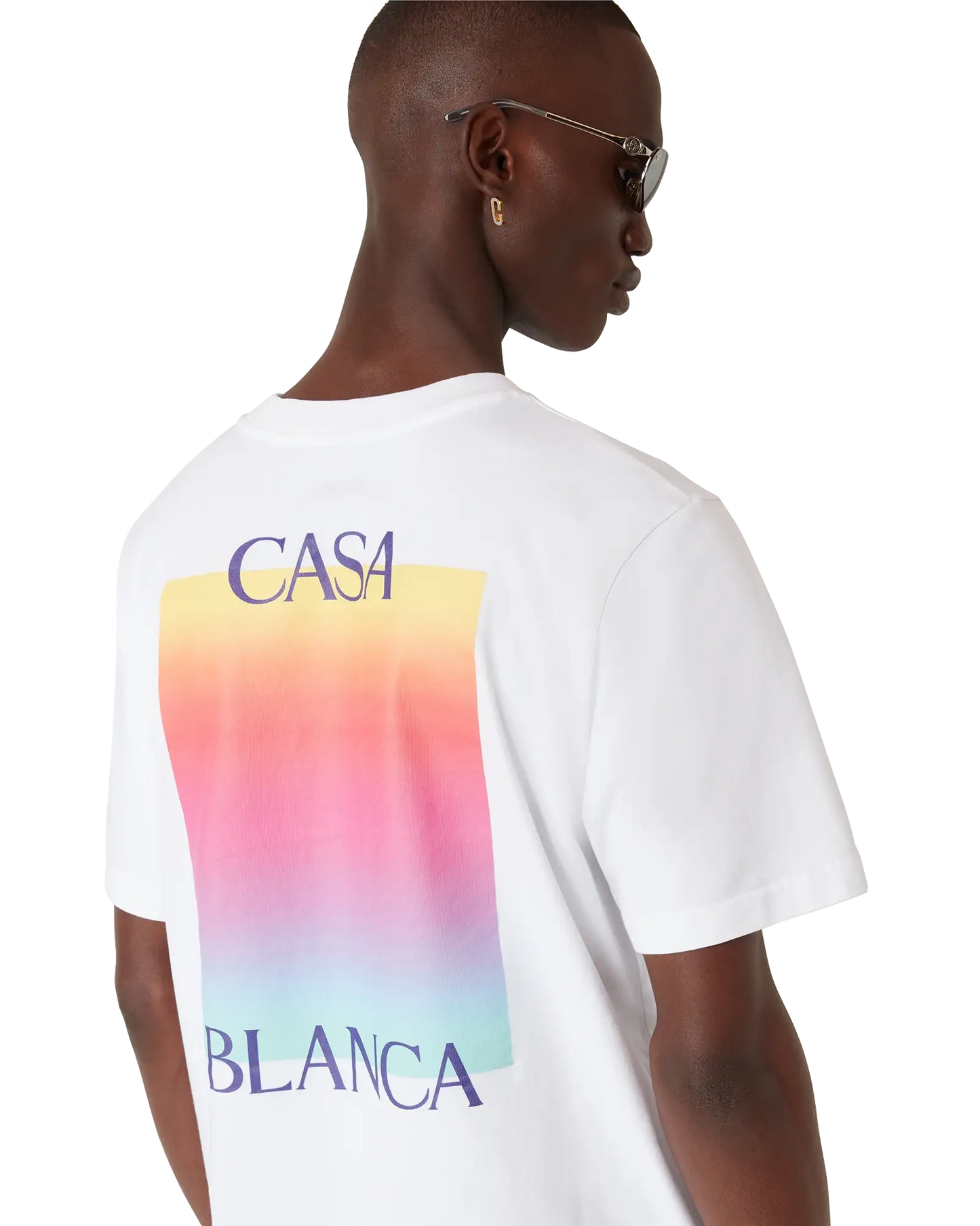 Gradient Square Logo Short Sleeve T-Shirt | Casablanca Paris | Image 5