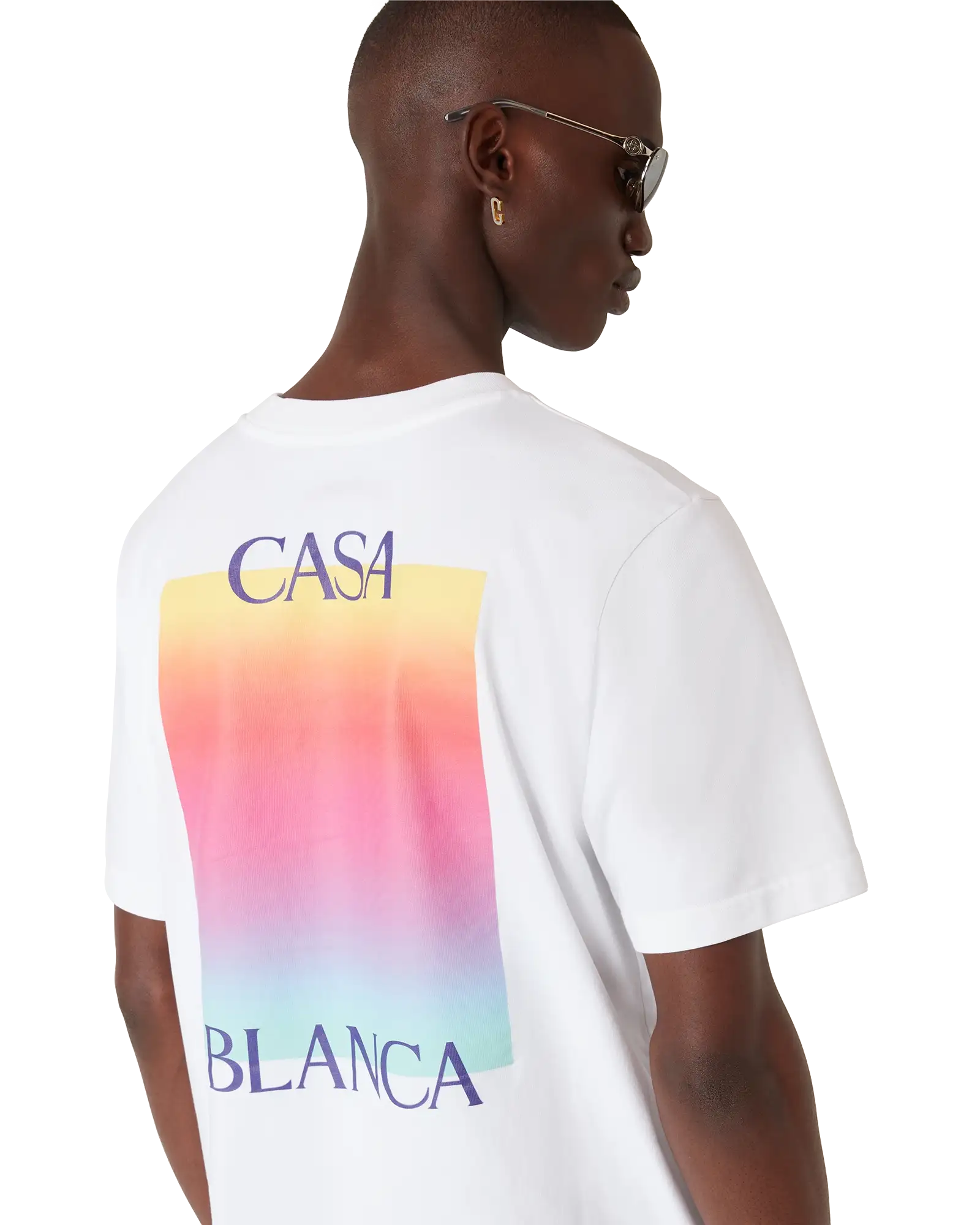 Gradient Square Logo Short Sleeve T-Shirt | Casablanca Paris | Image 5