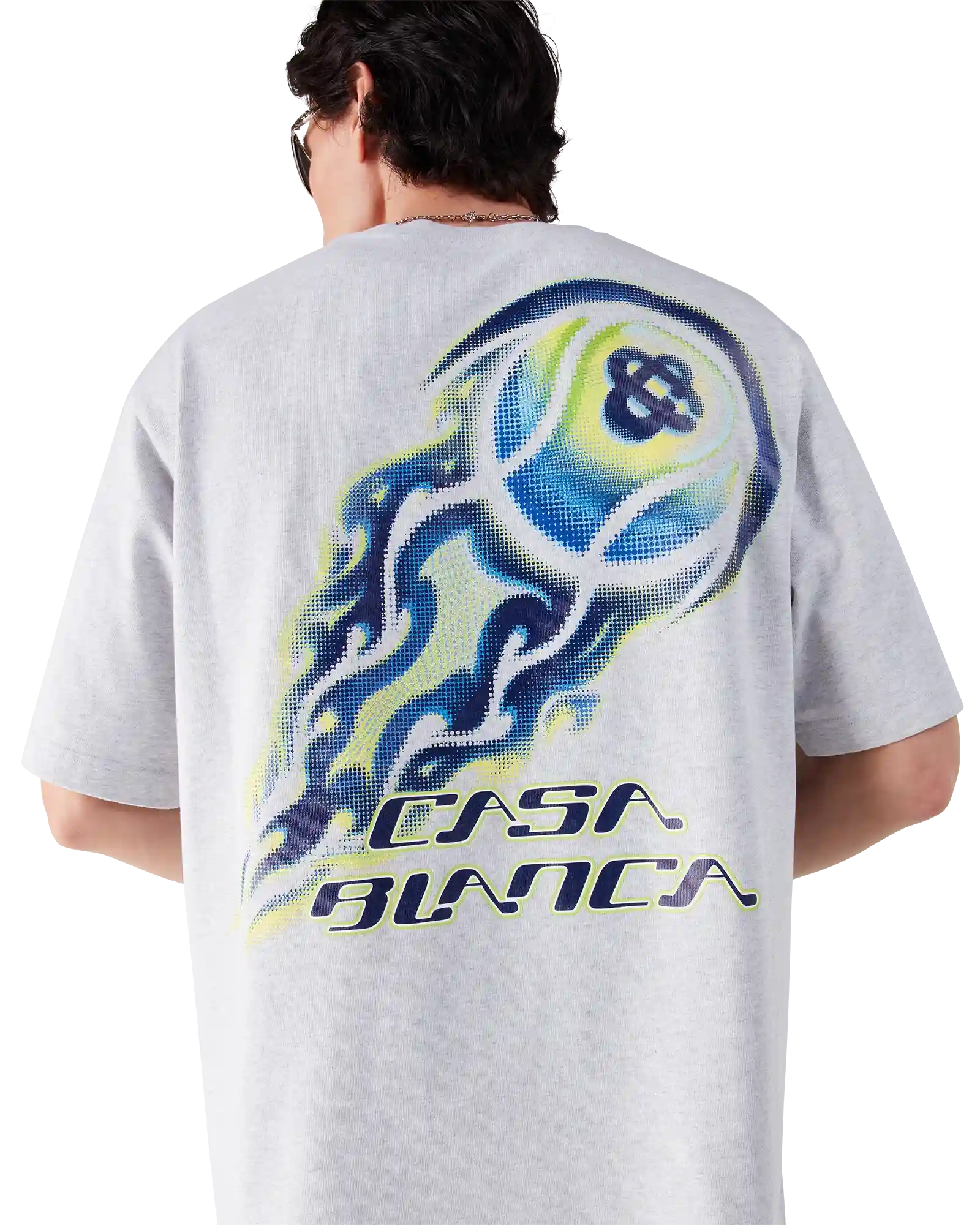 Flaming Tennis Ball Oversized Short Sleeve T-Shirt | Casablanca Paris | Image 5