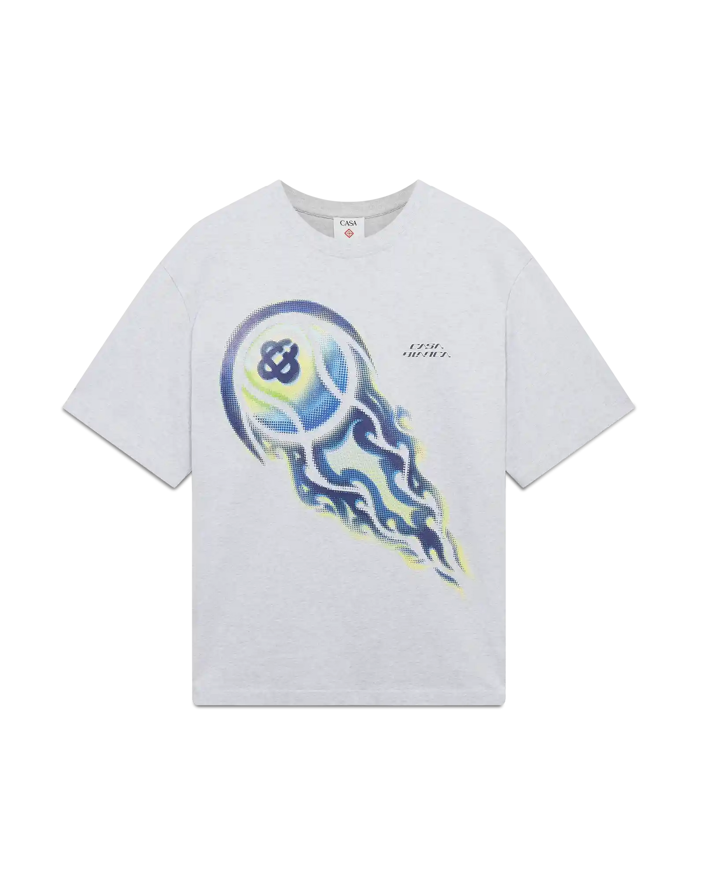 Flaming Tennis Ball Oversized Short Sleeve T-Shirt | Casablanca Paris | Image 1
