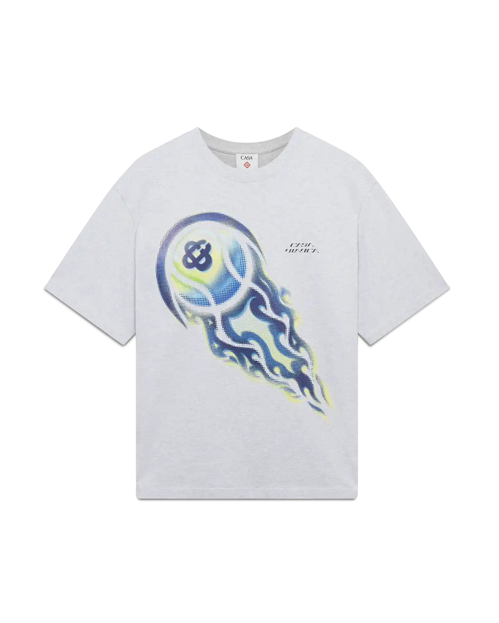 Flaming Tennis Ball Oversized Short Sleeve T-Shirt | Casablanca Paris | Image 1