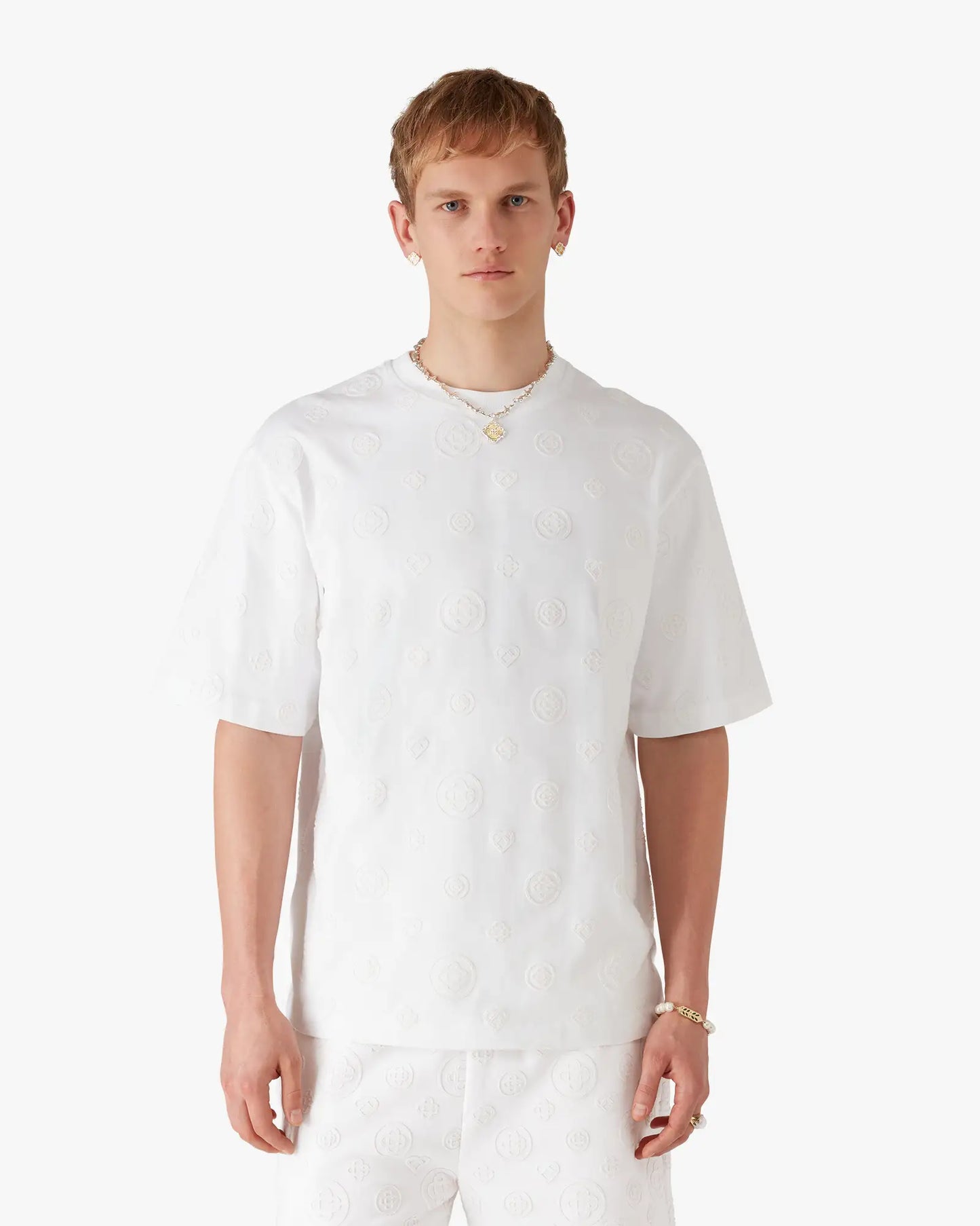 Applique Monogram Oversized Short Sleeve T-Shirt | Casablanca Paris | Image 4