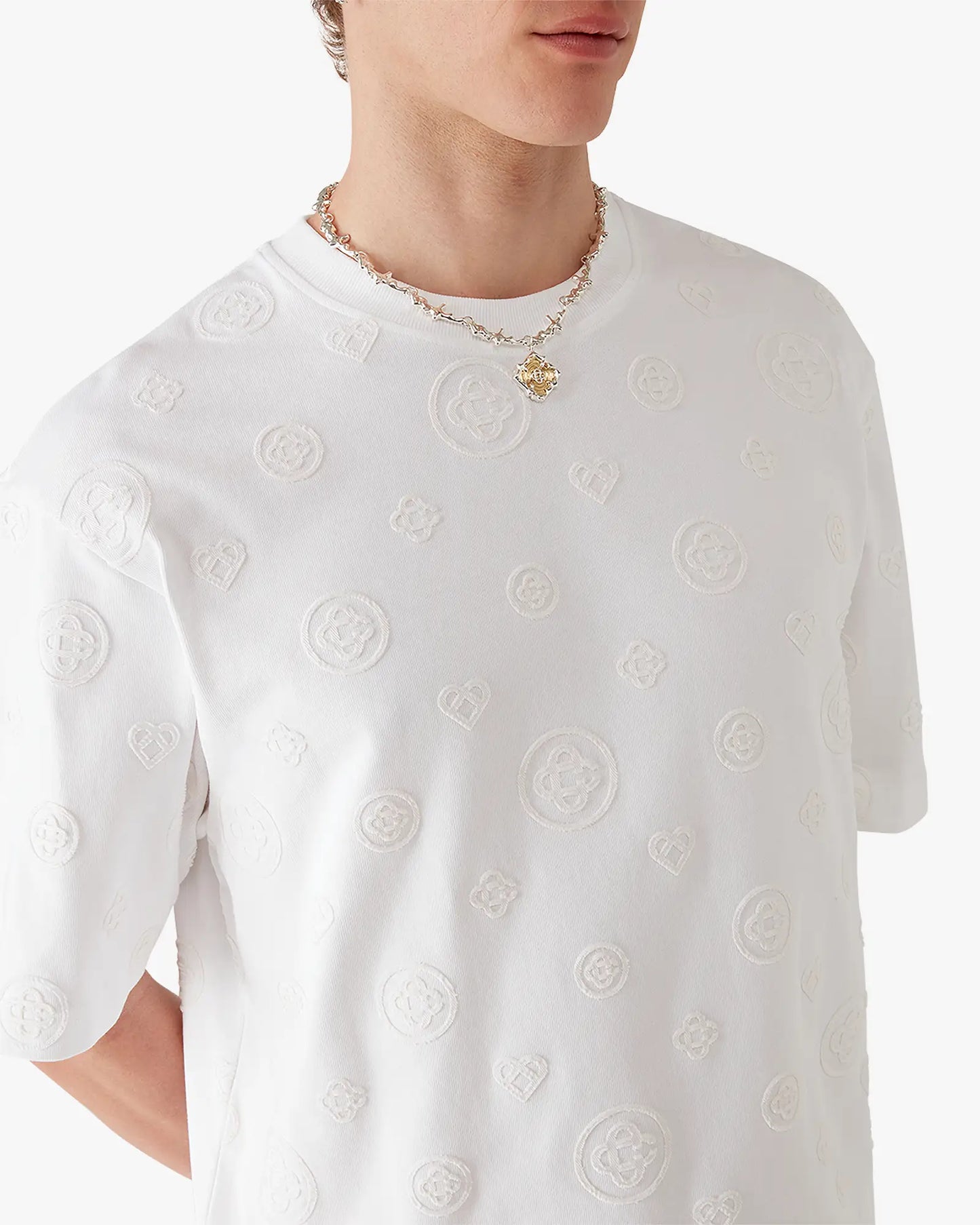 Applique Monogram Oversized Short Sleeve T-Shirt | Casablanca Paris | Image 5