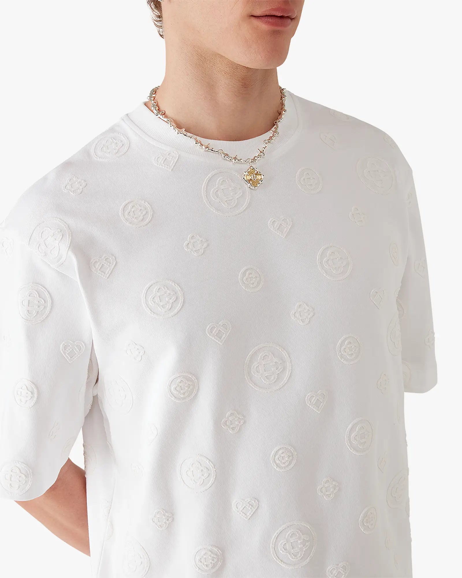 Applique Monogram Oversized Short Sleeve T-Shirt | Casablanca Paris | Image 5