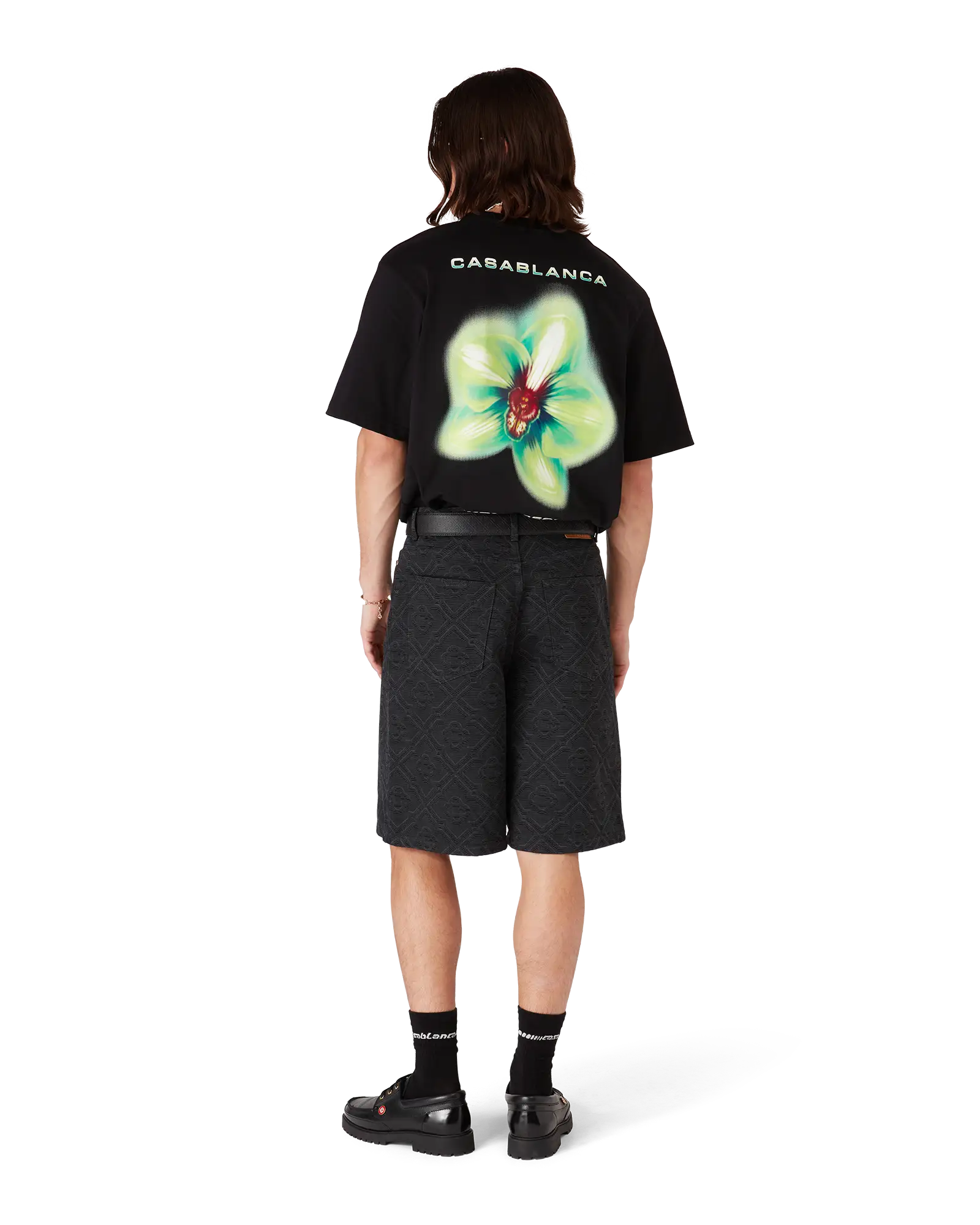 Glitch Orchid Oversized Short Sleeve T-Shirt | Casablanca Paris | Image 3