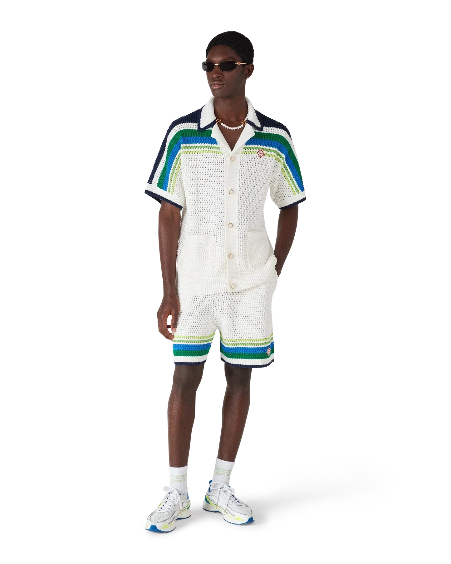 Stripe Knitted Shorts | Casablanca Paris | Image 2
