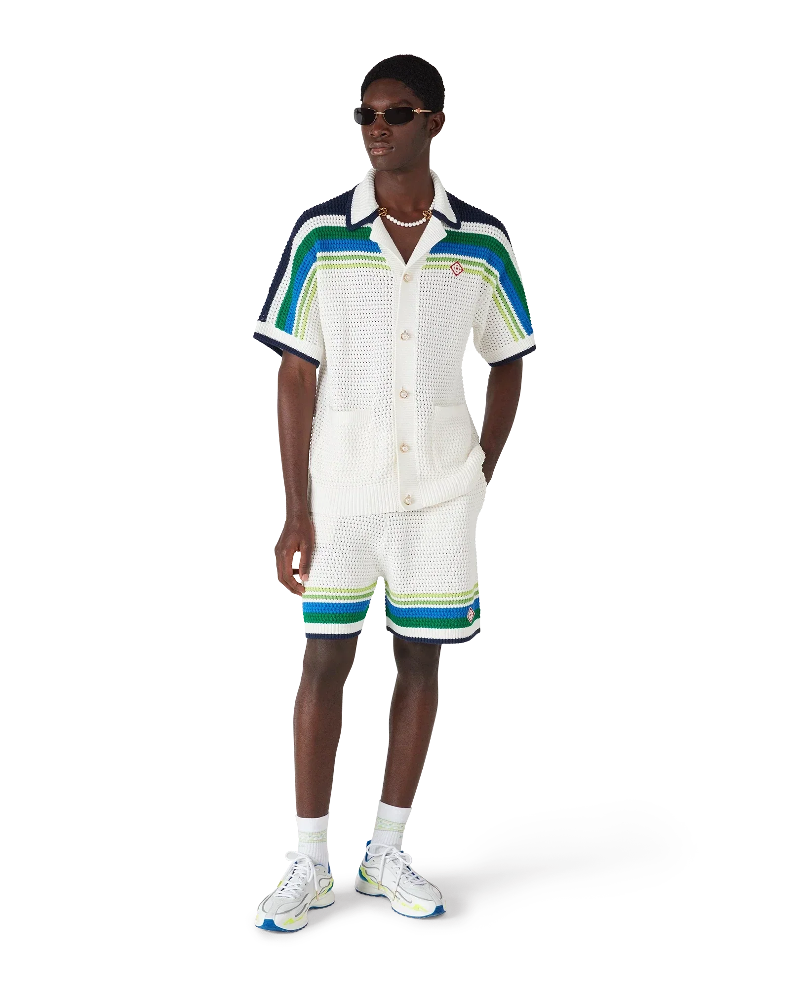 Stripe Knitted Shorts | Casablanca Paris | Image 2
