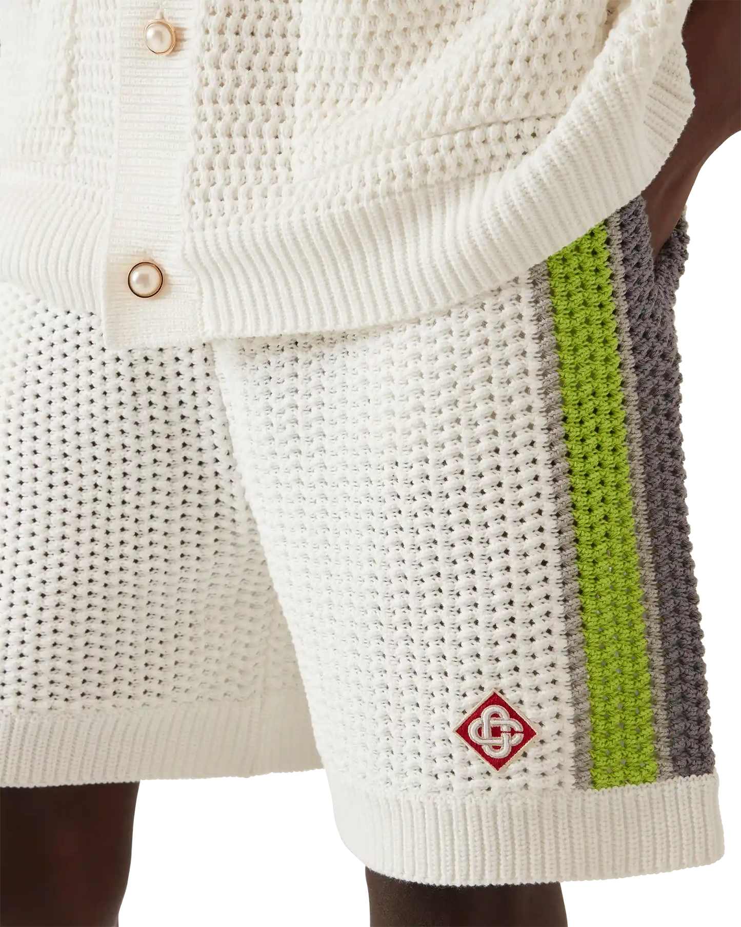 Stripe Crochet Shorts | Casablanca Paris | Image 5