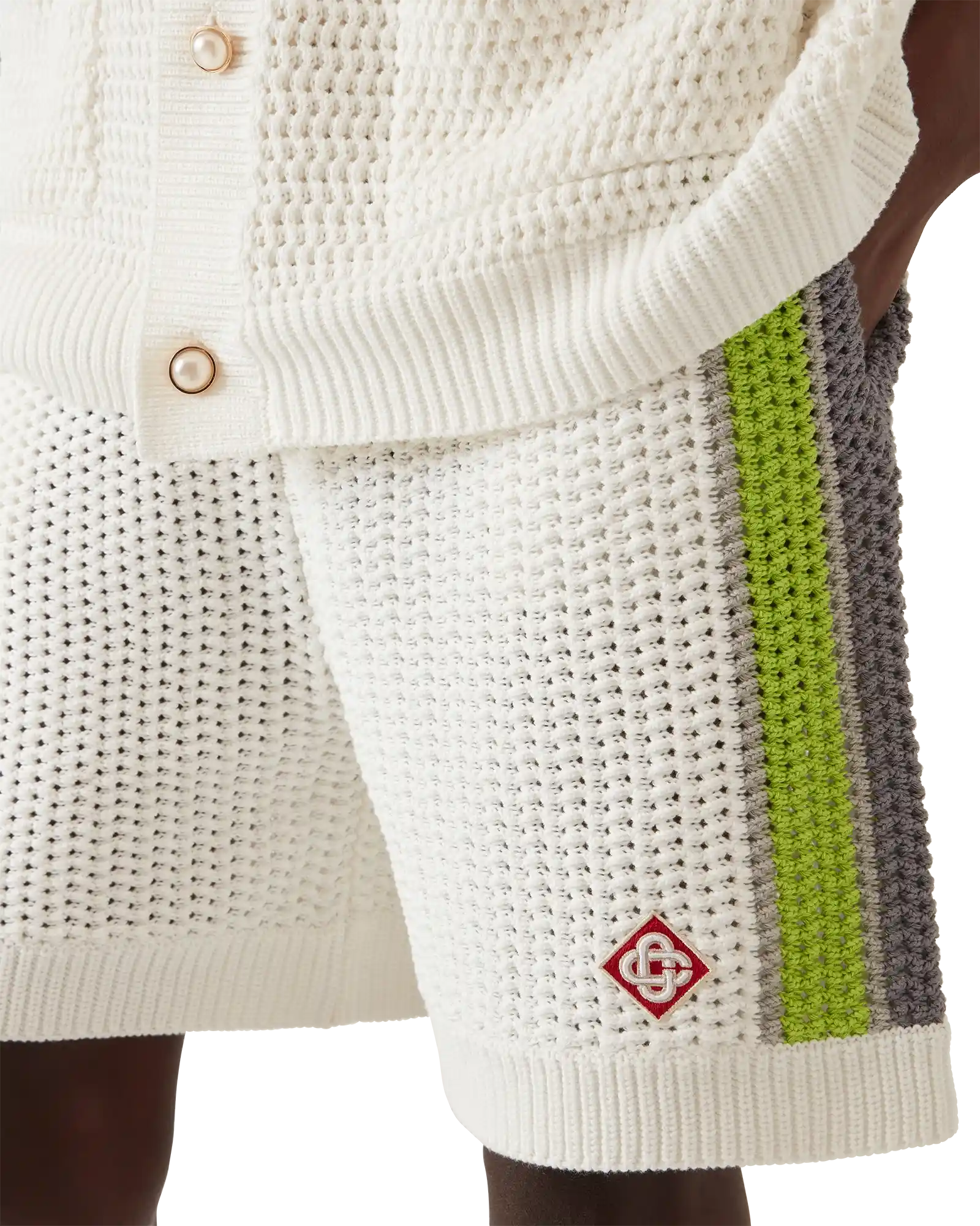 Stripe Crochet Shorts | Casablanca Paris | Image 5