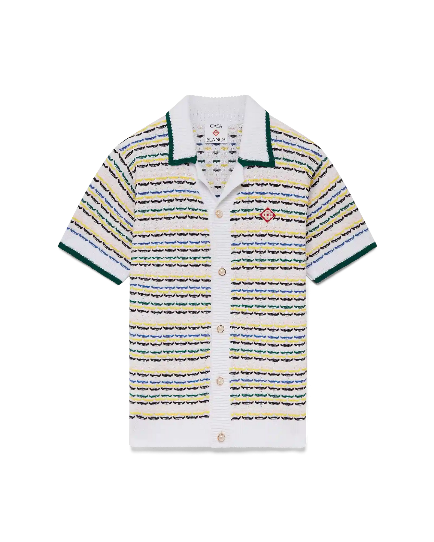 Tuck Stitch Short Sleeve Shirt | Casablanca Paris | Image 1