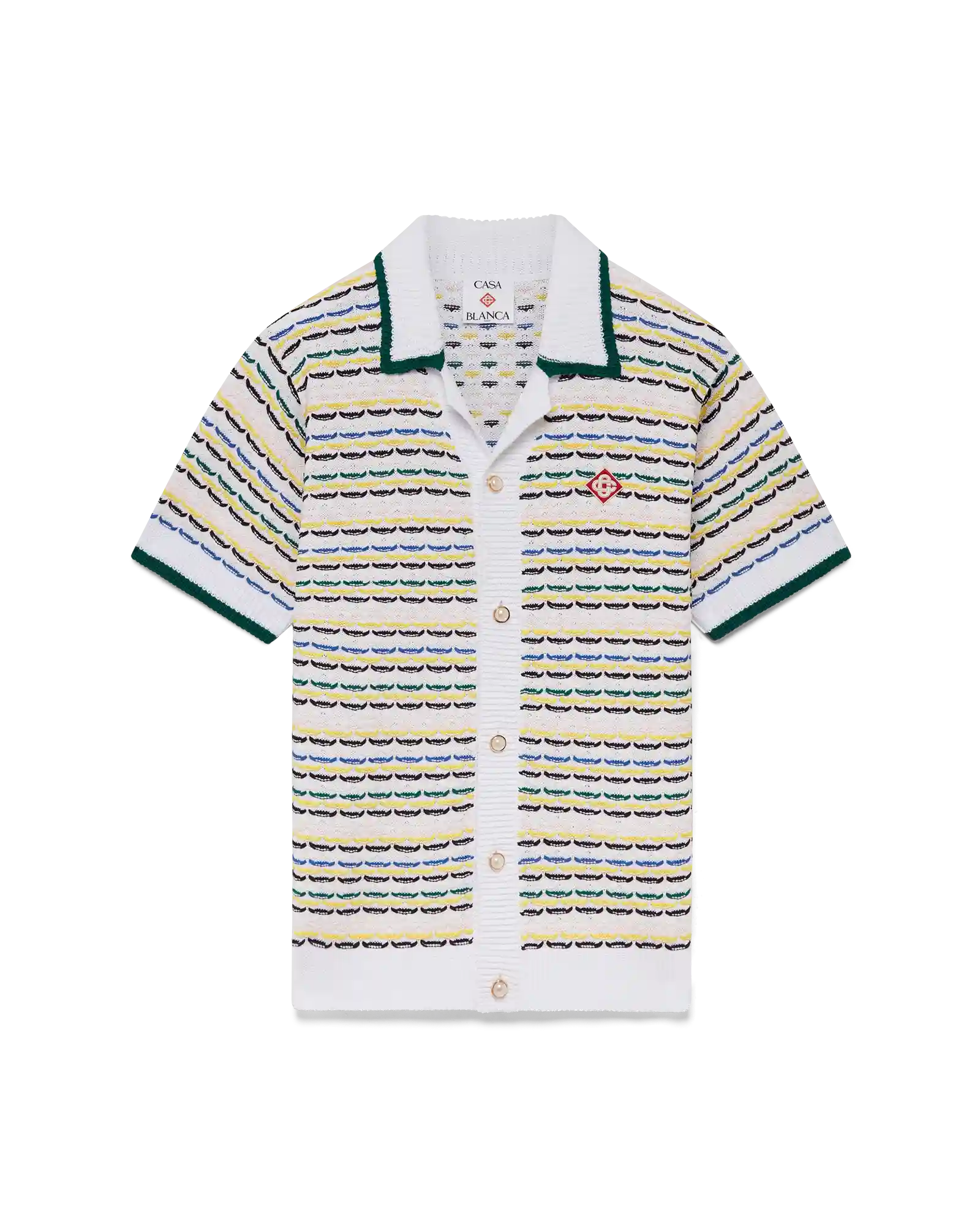 Tuck Stitch Short Sleeve Shirt | Casablanca Paris | Image 1