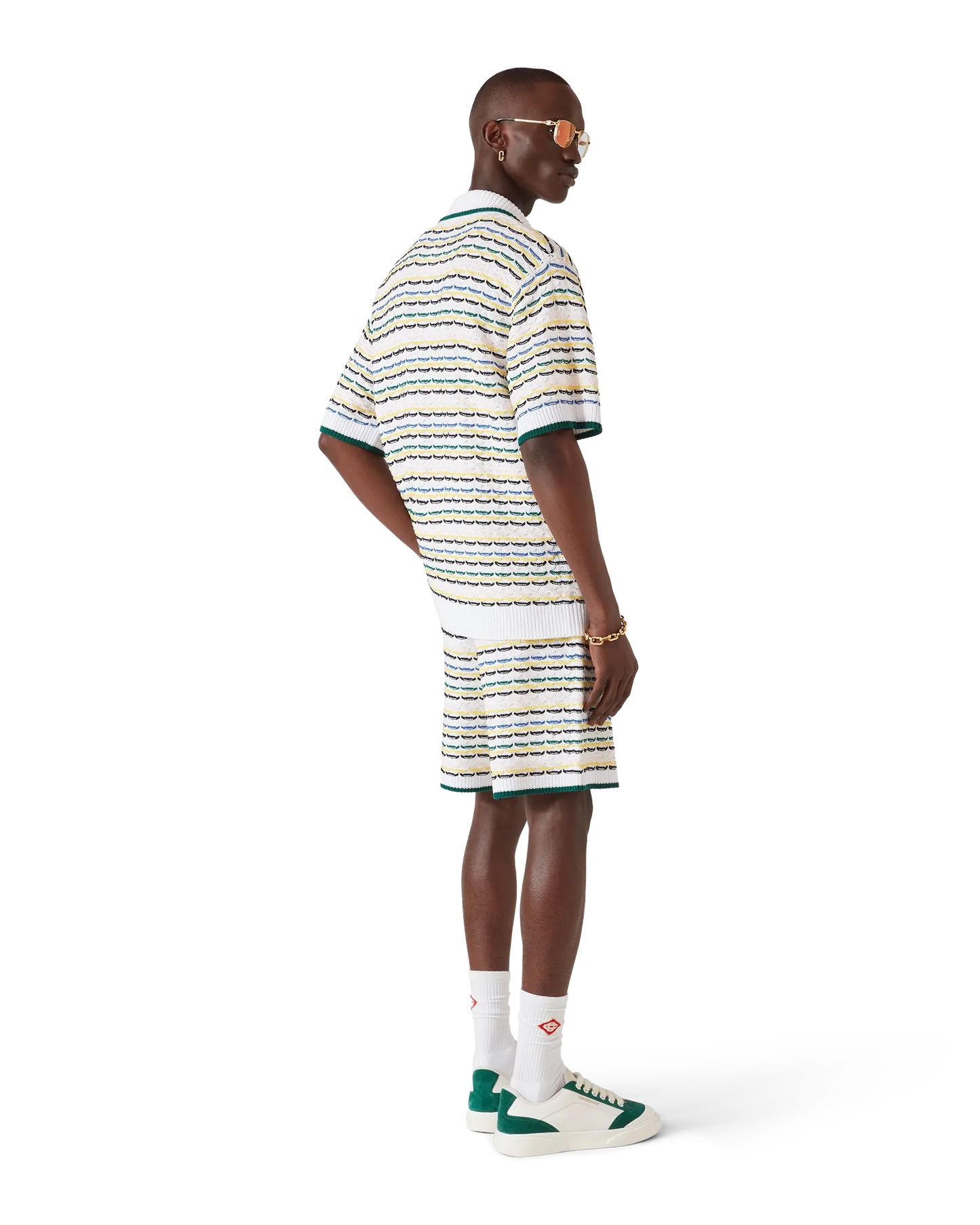 Tuck Stitch Short Sleeve Shirt | Casablanca Paris | Image 3