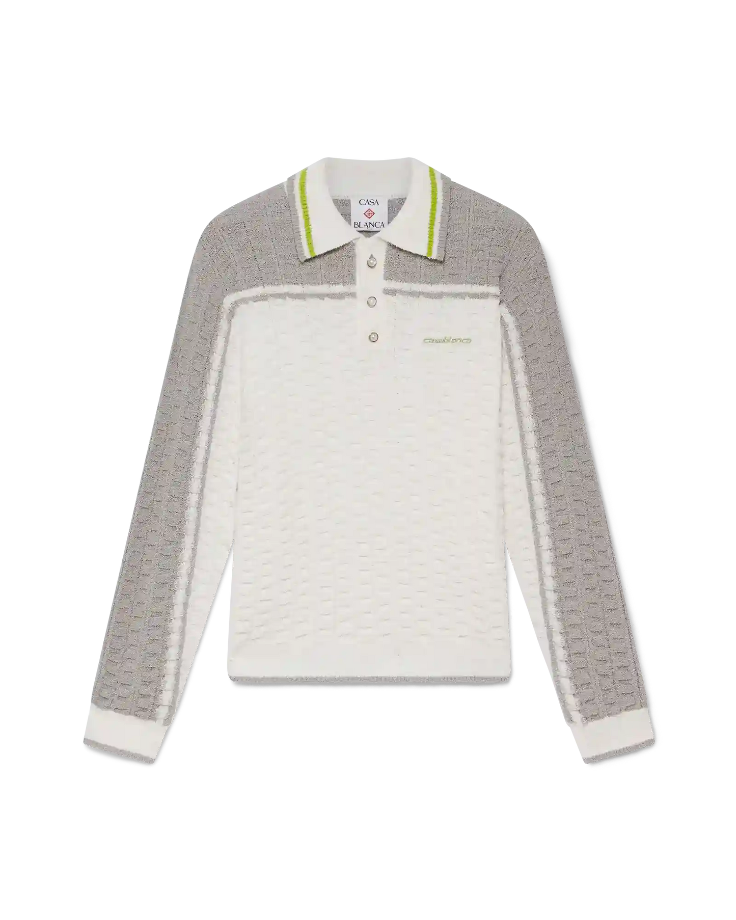Tennis Boucle Long Sleeve Polo Shirt | Casablanca Paris | Image 1