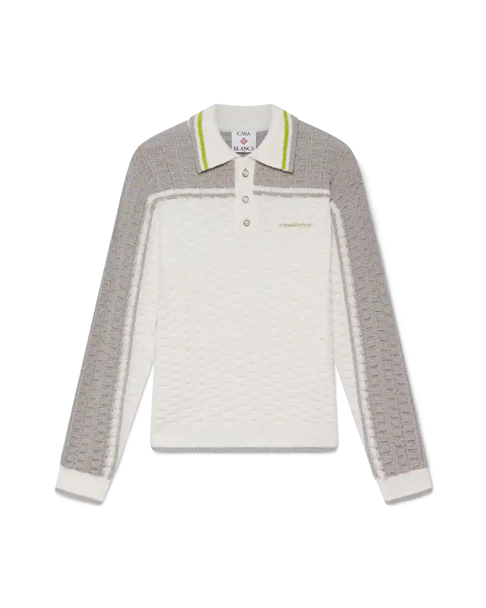 Tennis Boucle Long Sleeve Polo Shirt | Casablanca Paris | Image 1