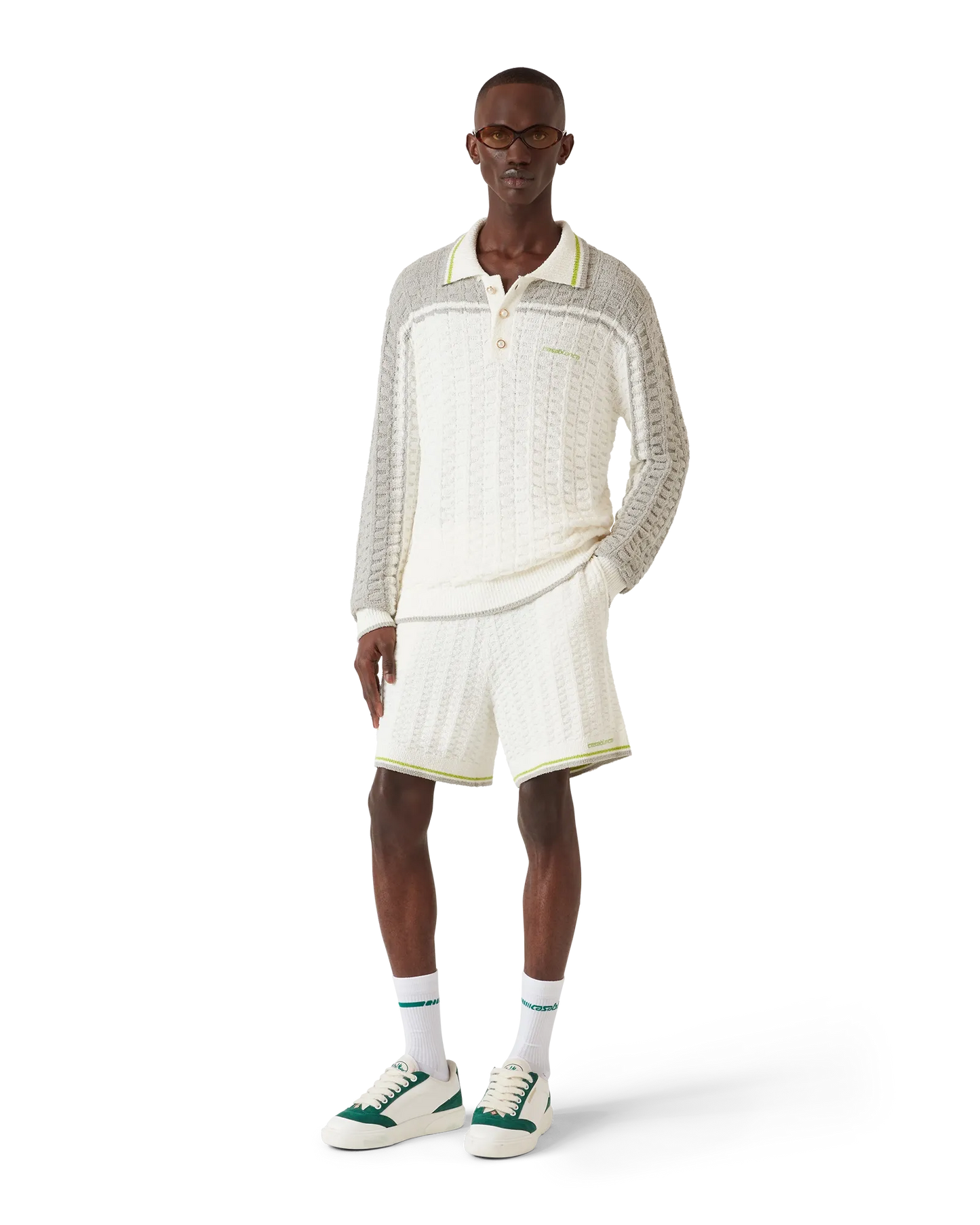 Tennis Boucle Long Sleeve Polo Shirt | Casablanca Paris | Image 2