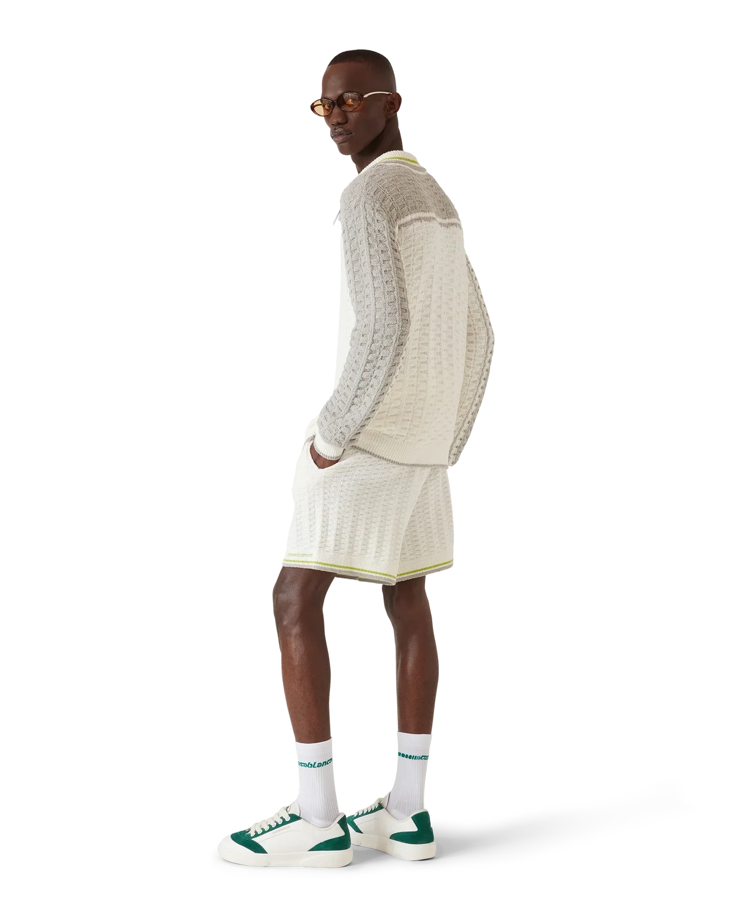 Tennis Boucle Long Sleeve Polo Shirt | Casablanca Paris | Image 3