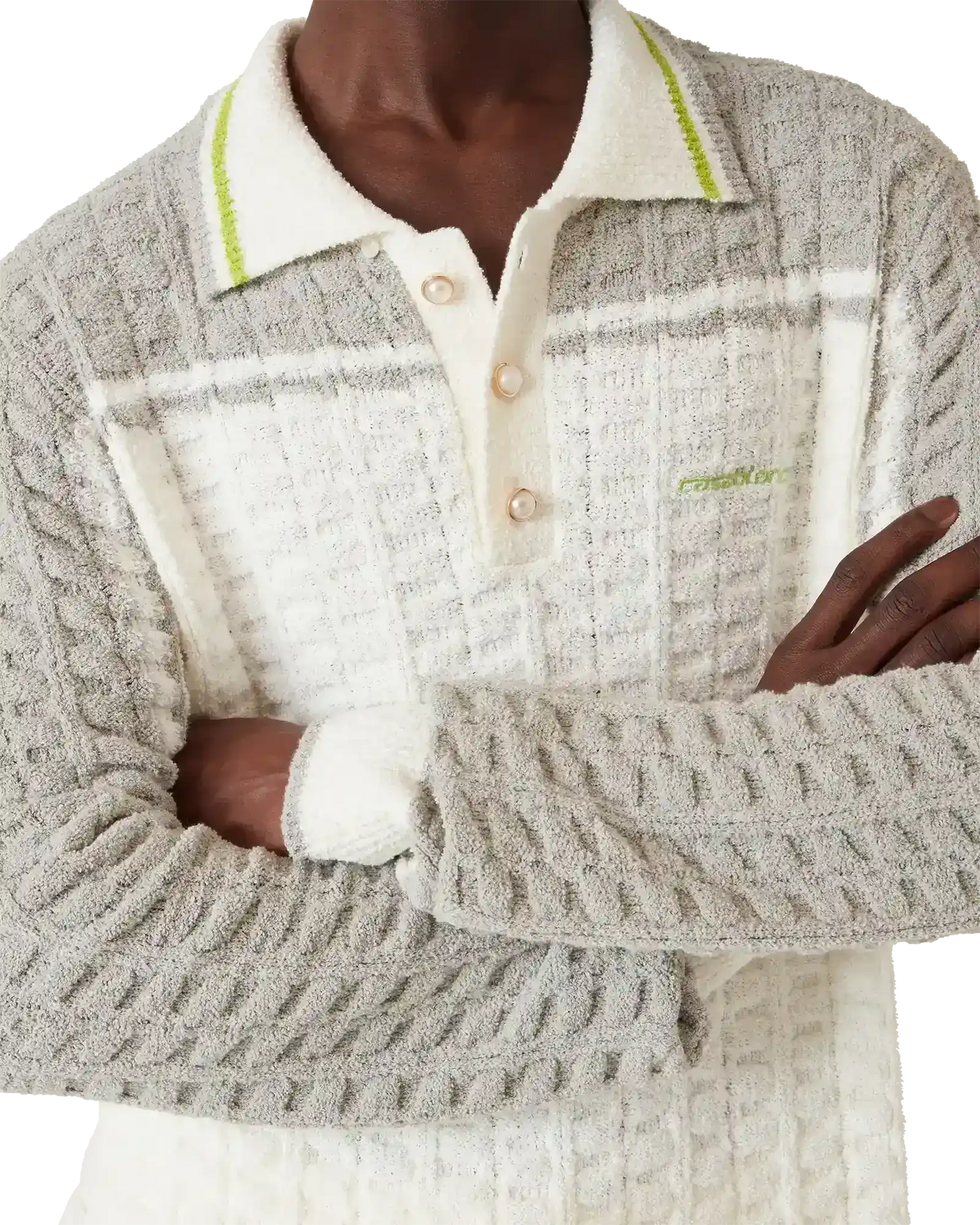 Tennis Boucle Long Sleeve Polo Shirt | Casablanca Paris | Image 5