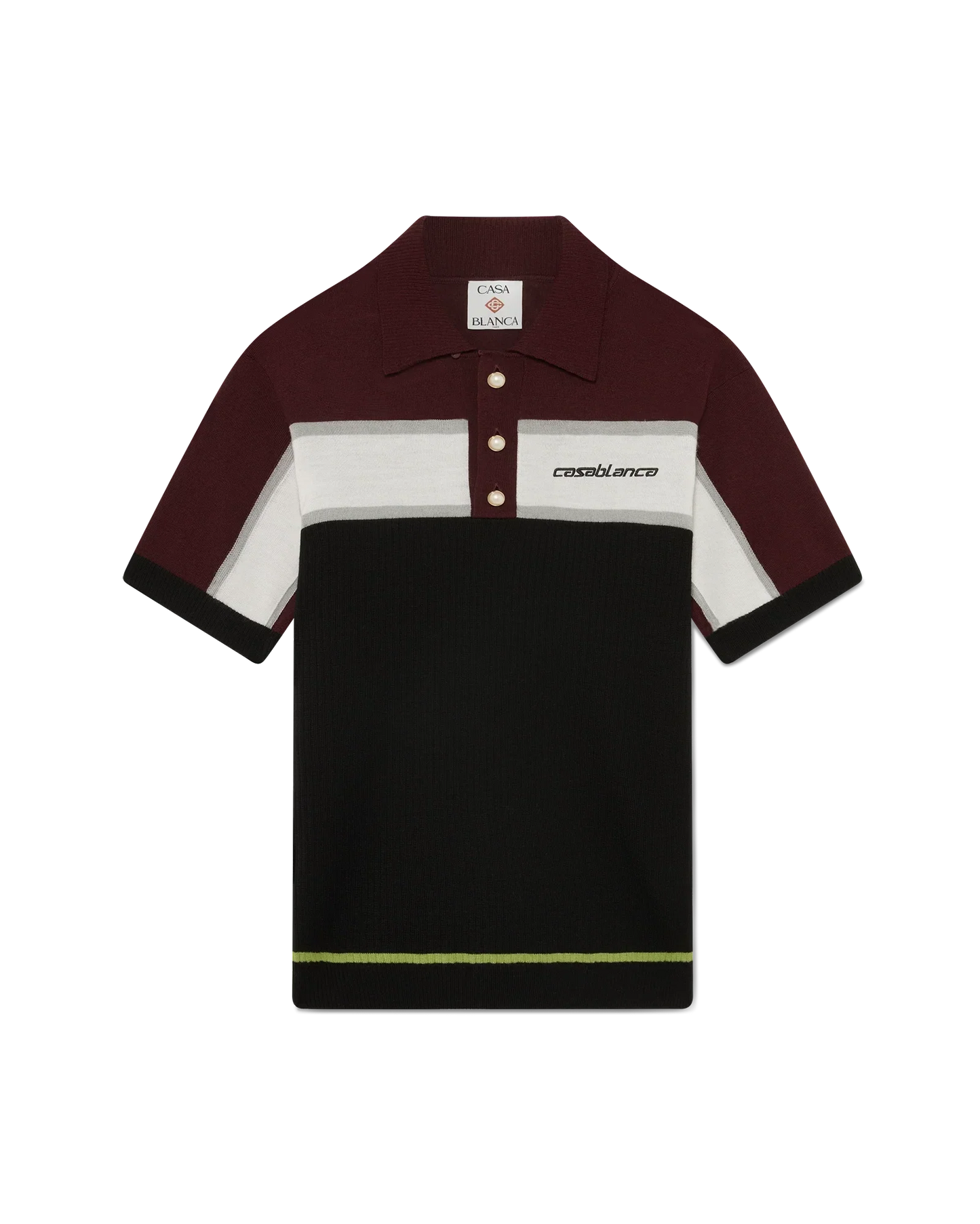 Stripe Merino Knit Polo | Casablanca Paris | Image 1