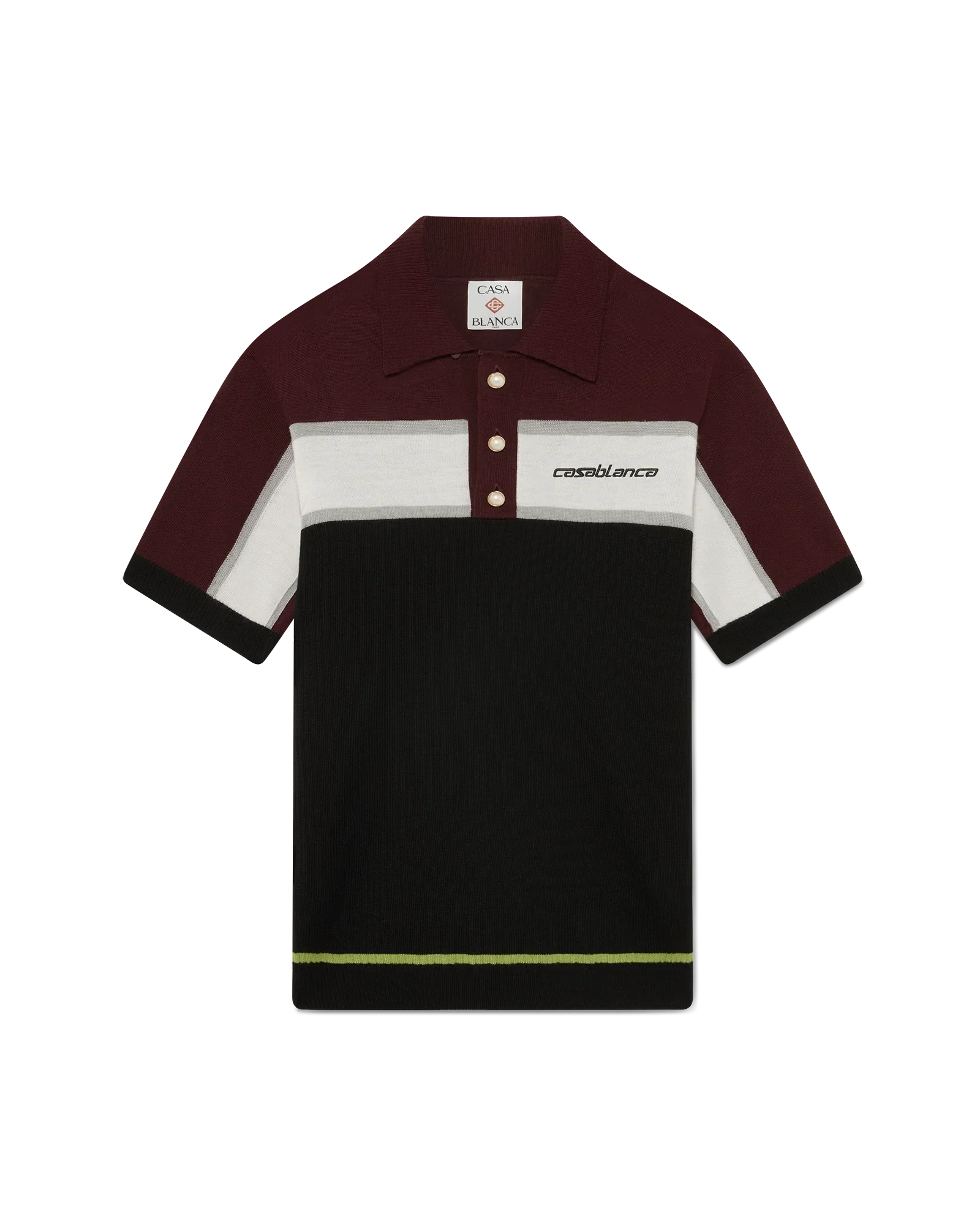 Stripe Merino Knit Polo | Casablanca Paris | Image 1