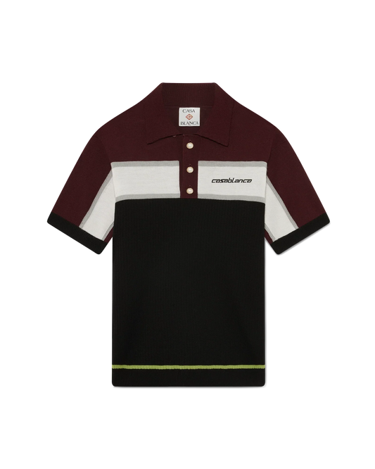 Stripe Merino Knit Polo | Casablanca Paris | Image 1