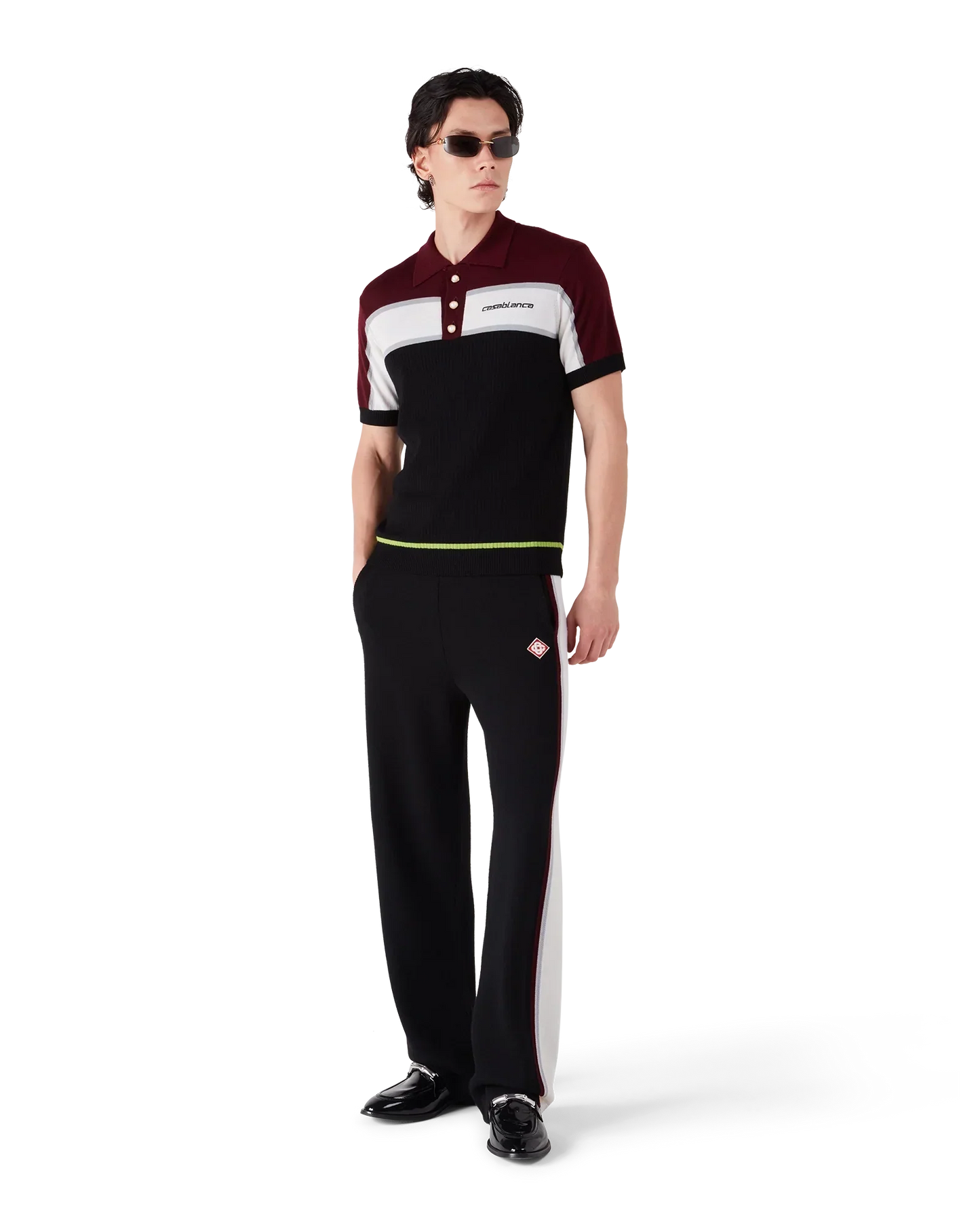 Stripe Merino Knit Polo | Casablanca Paris | Image 2