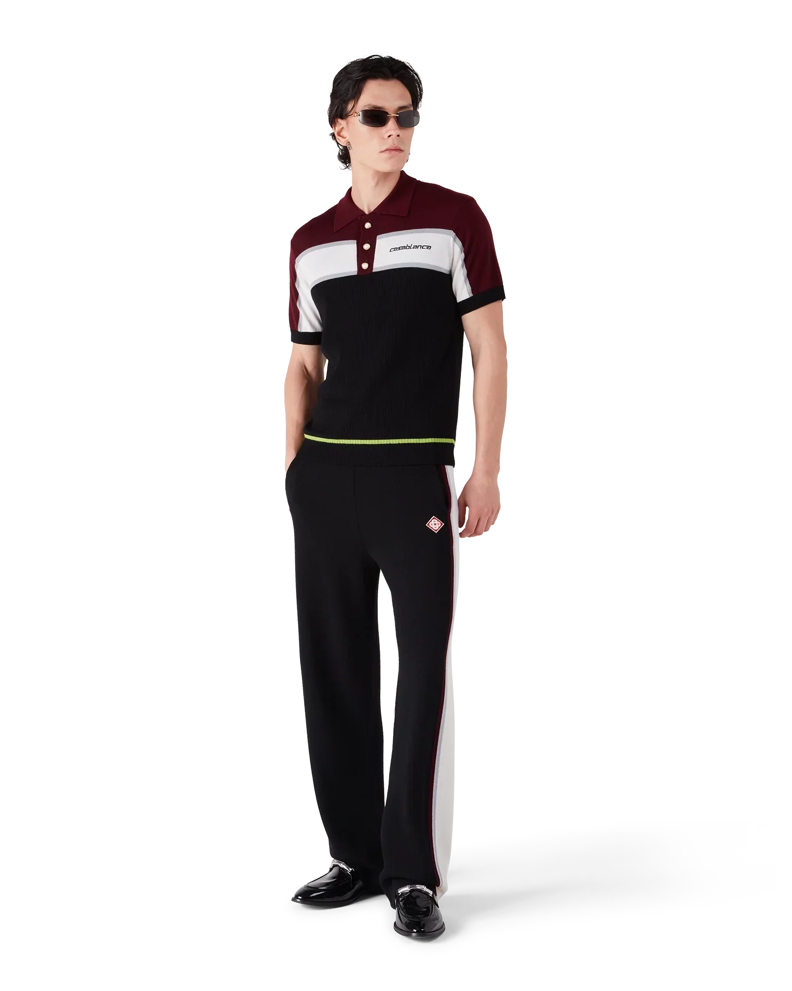 Stripe Merino Knit Polo | Casablanca Paris | Image 2