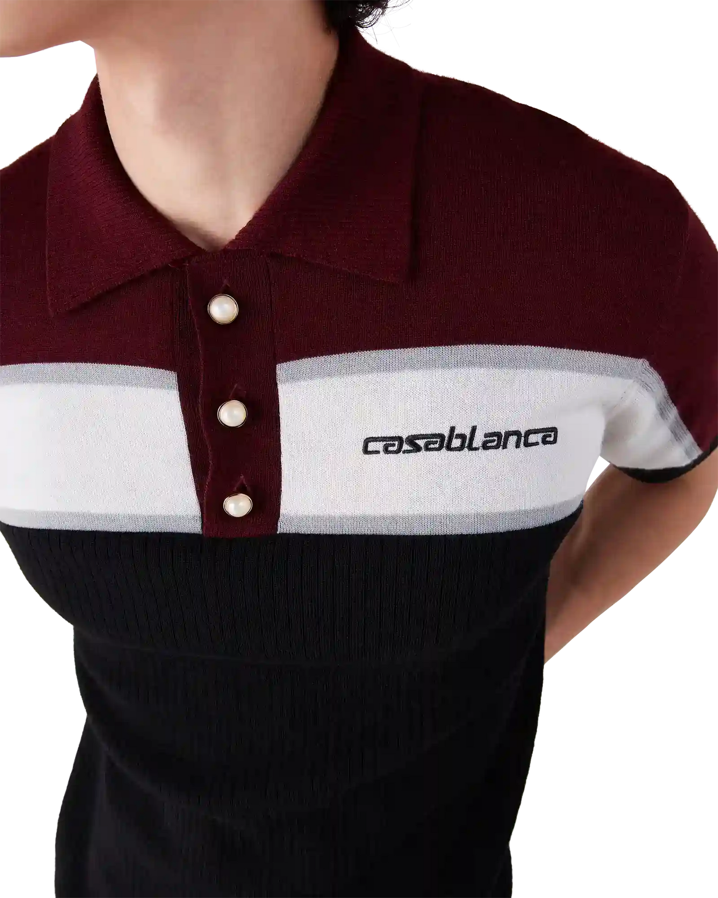 Stripe Merino Knit Polo | Casablanca Paris | Image 5