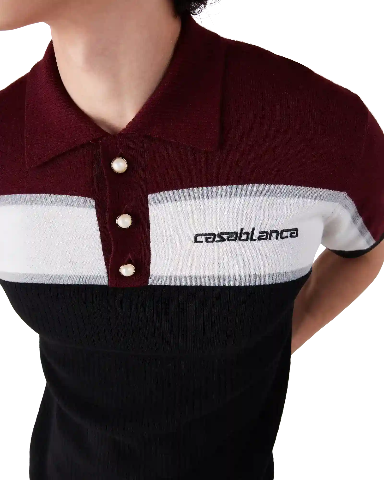 Stripe Merino Knit Polo | Casablanca Paris | Image 5