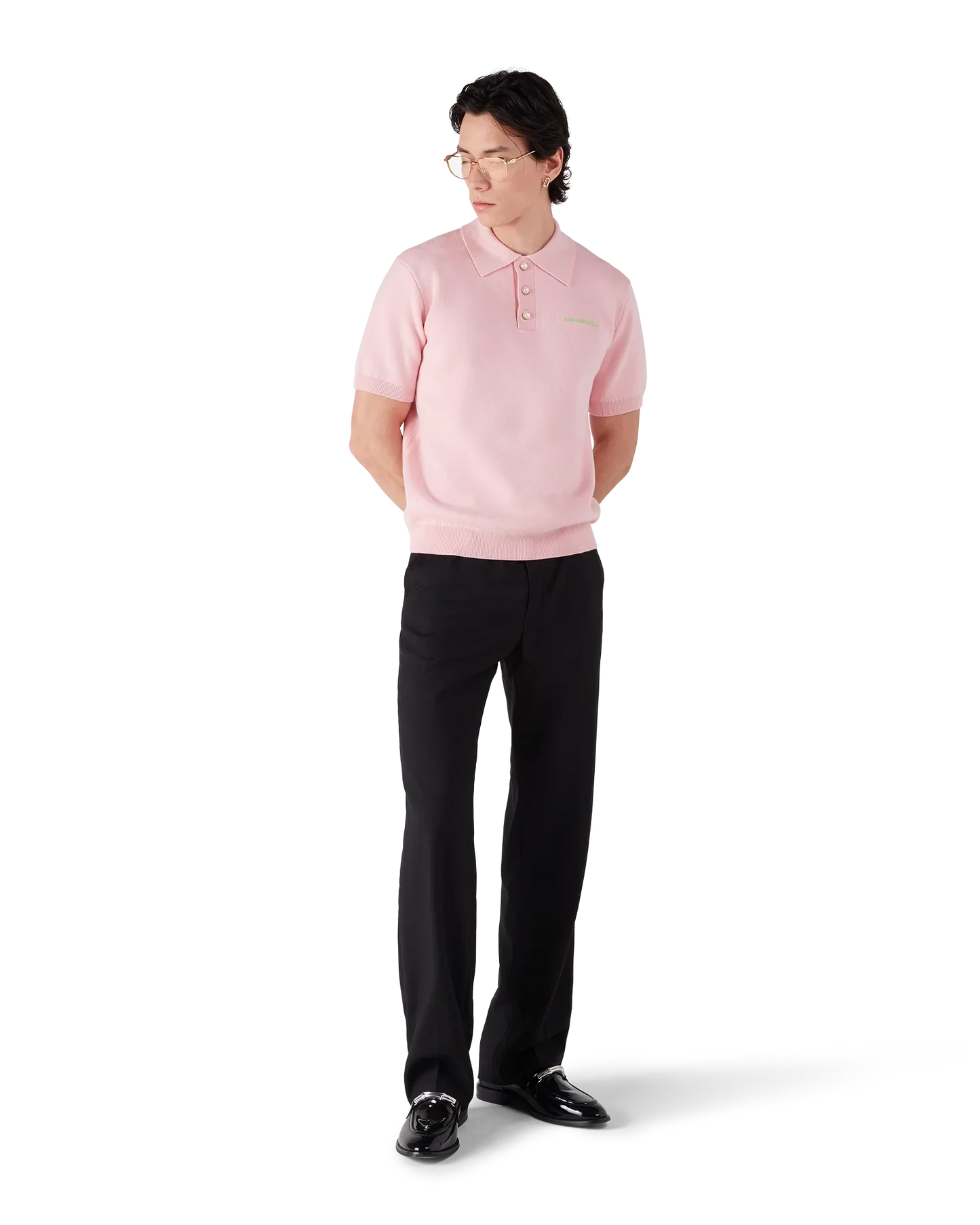 Double Face Short Sleeve Polo Shirt | Casablanca Paris | Image 2