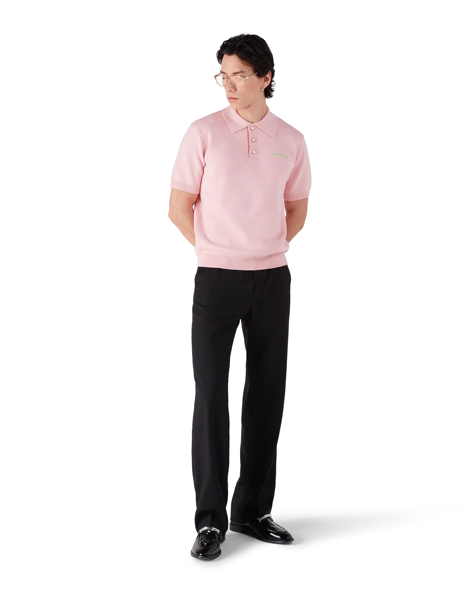 Double Face Short Sleeve Polo Shirt | Casablanca Paris | Image 2