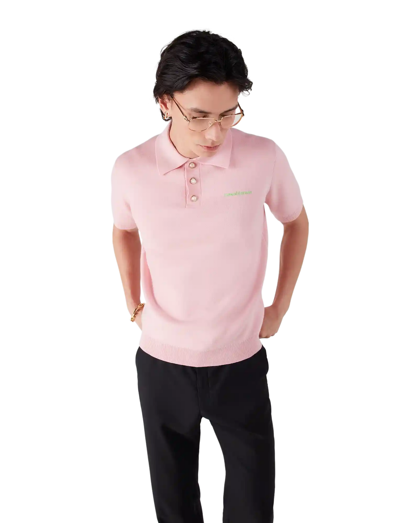Double Face Short Sleeve Polo Shirt | Casablanca Paris | Image 4