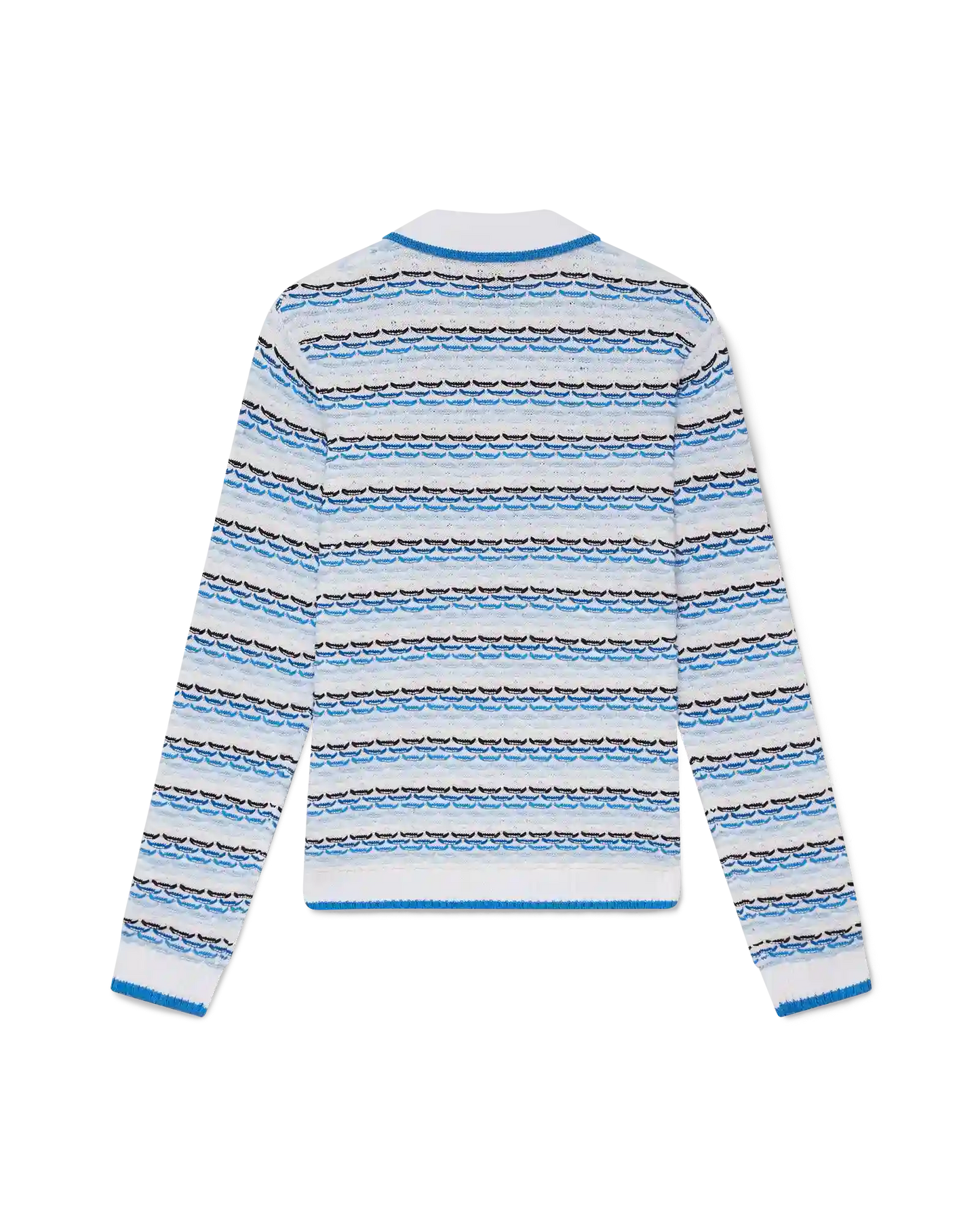 Tuck Stitch Long Sleeve Polo Shirt | Casablanca Paris | Image 6