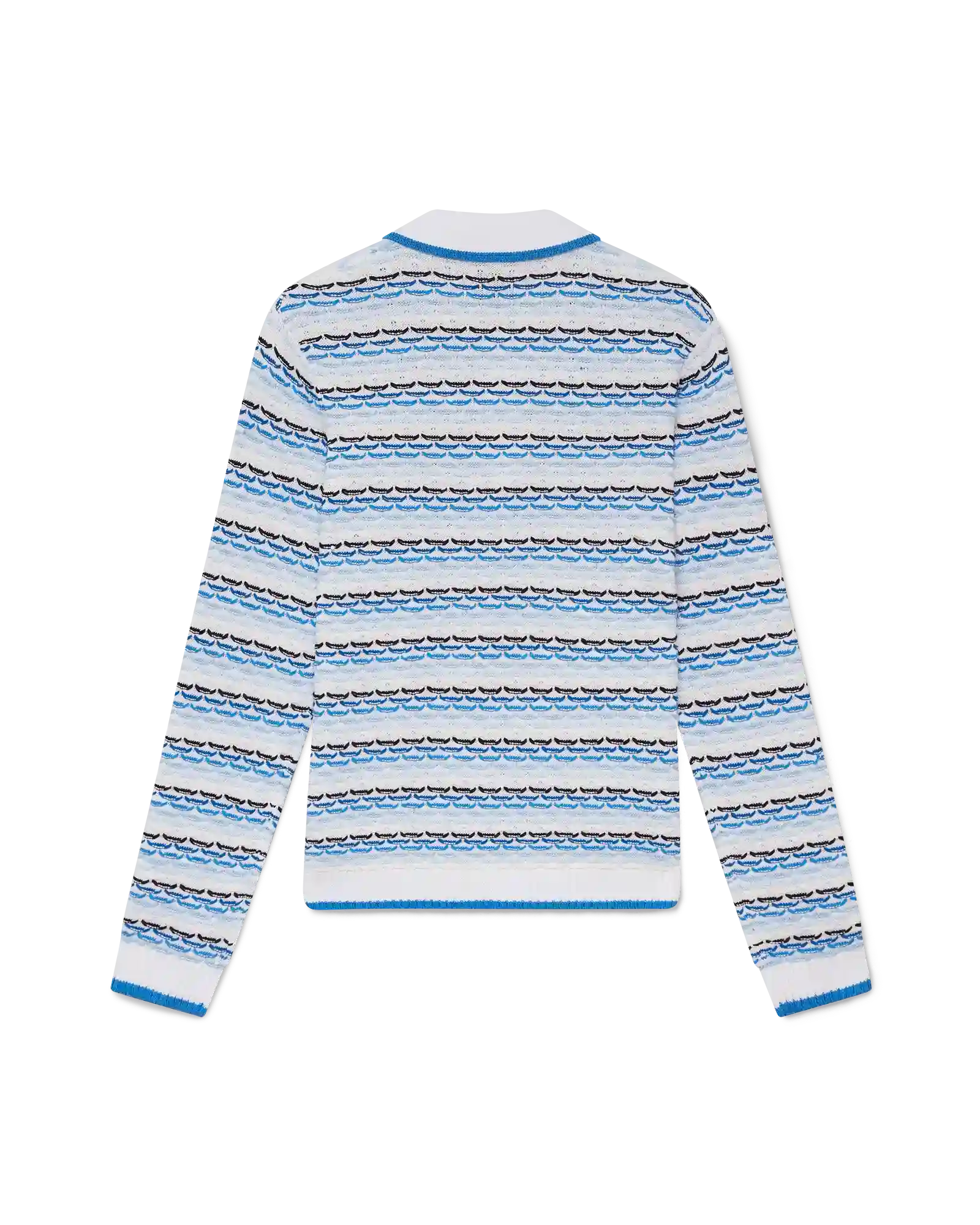 Tuck Stitch Long Sleeve Polo Shirt | Casablanca Paris | Image 6
