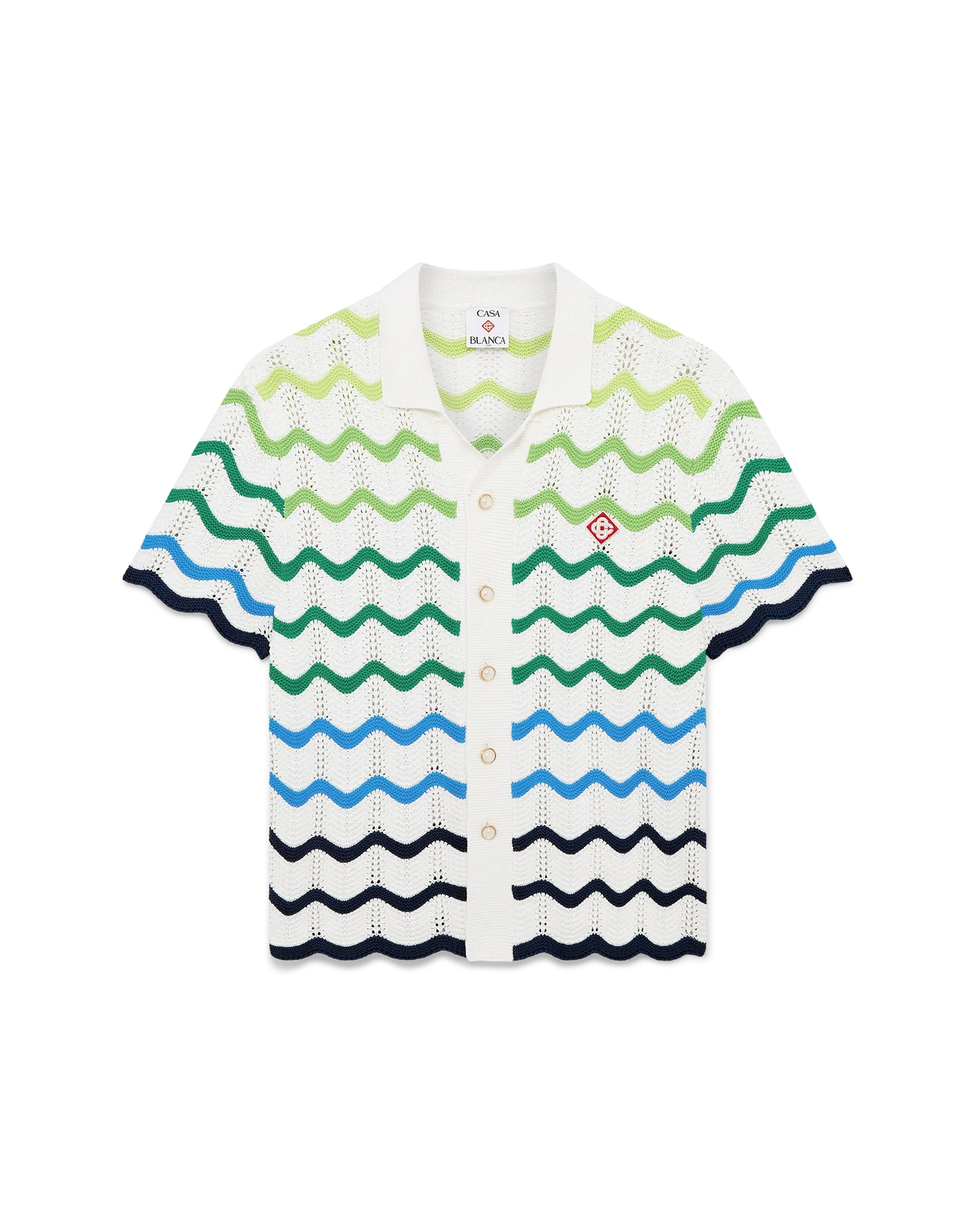 Wave Short Sleeve Knitted Shirt | Casablanca Paris | Image 1
