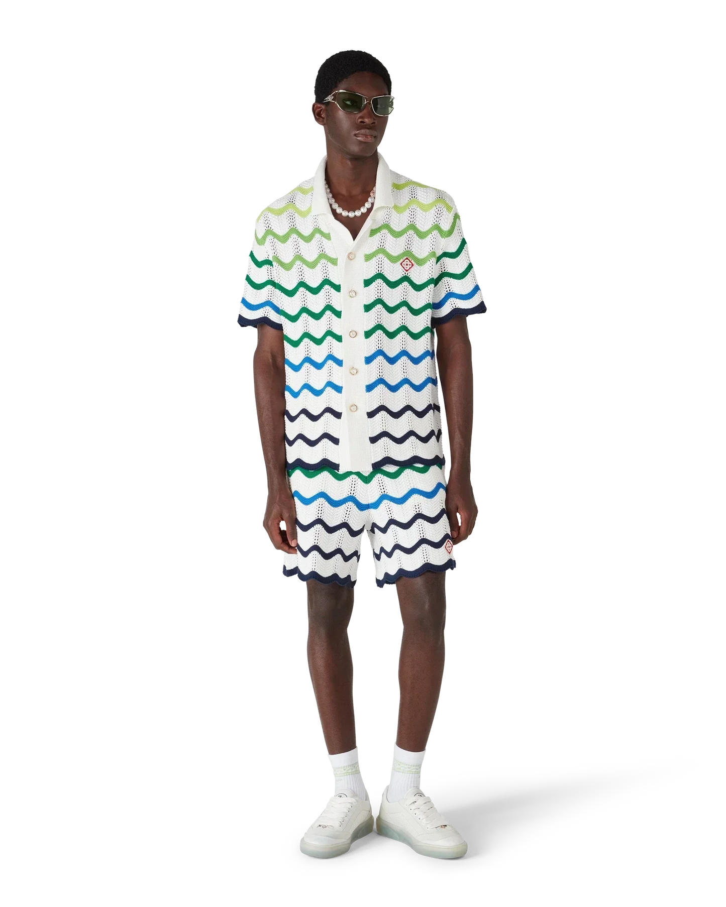 Wave Short Sleeve Knitted Shirt | Casablanca Paris | Image 2
