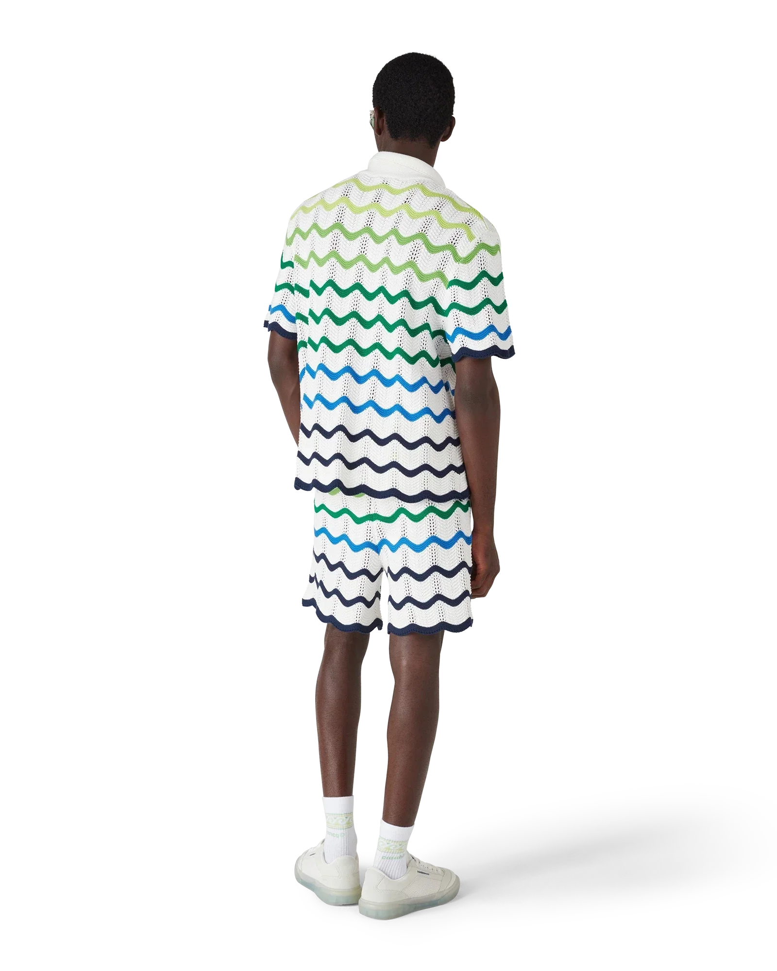 Wave Short Sleeve Knitted Shirt | Casablanca Paris | Image 3