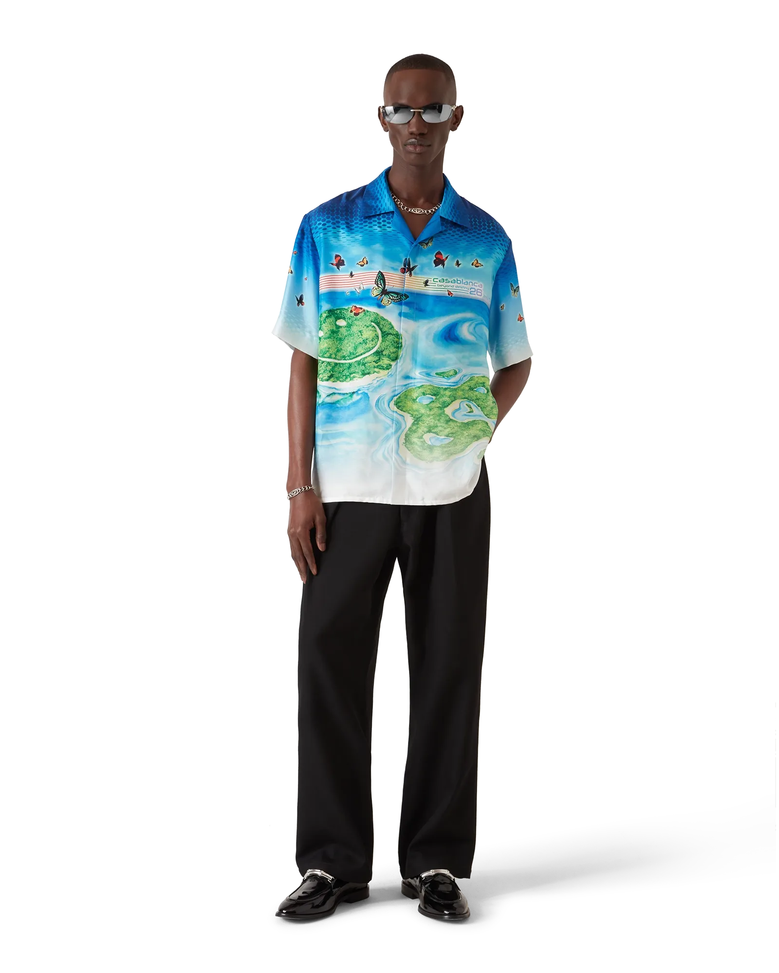 Beyond Destiny Short Sleeve Silk Shirt | Casablanca Paris | Image 2