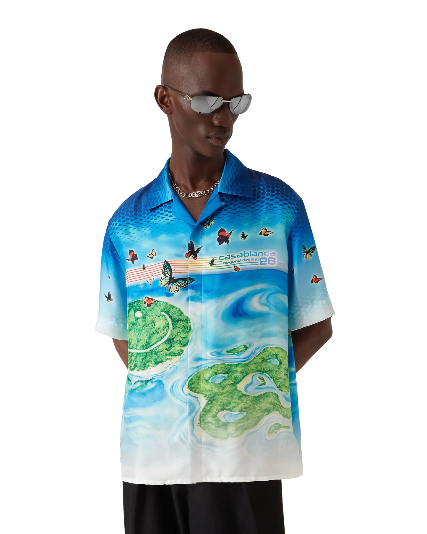 Beyond Destiny Short Sleeve Silk Shirt | Casablanca Paris | Image 4