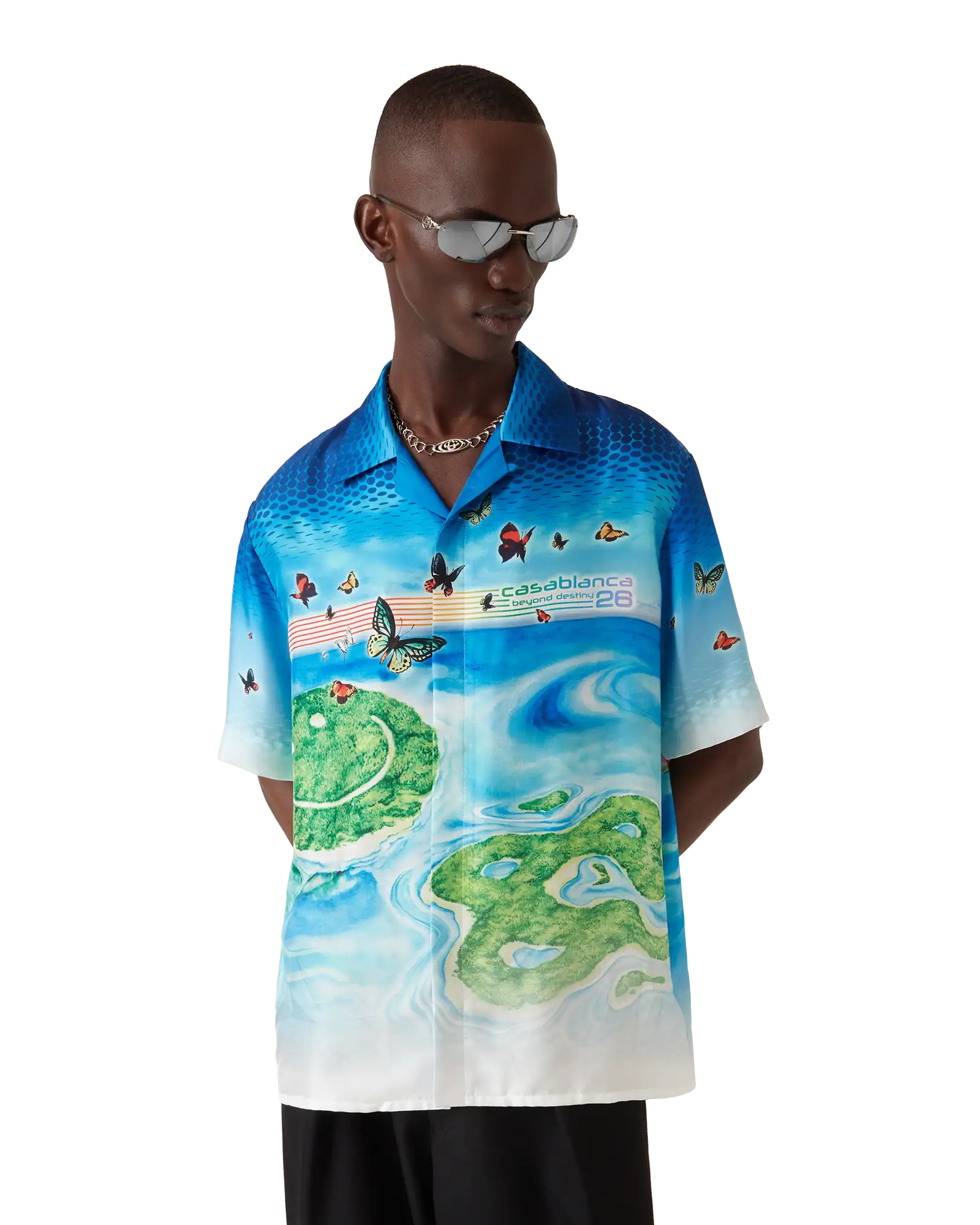 Beyond Destiny Short Sleeve Silk Shirt | Casablanca Paris | Image 4