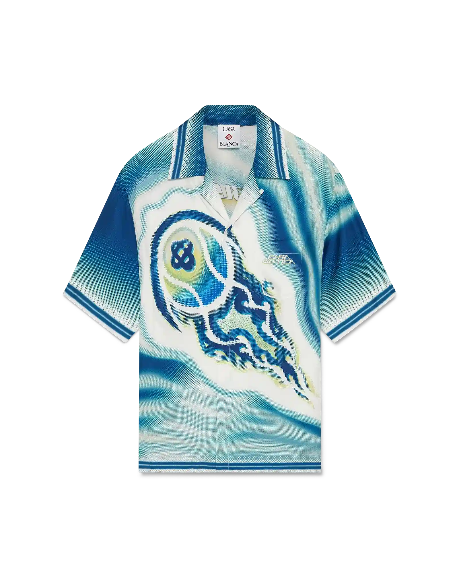 The Art Of The Serve Short Sleeve Silk Shirt | Casablanca Paris | Image 1