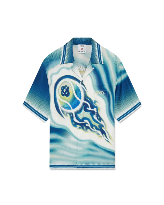 The Art Of The Serve Short Sleeve Silk Shirt | Casablanca Paris | Image 1