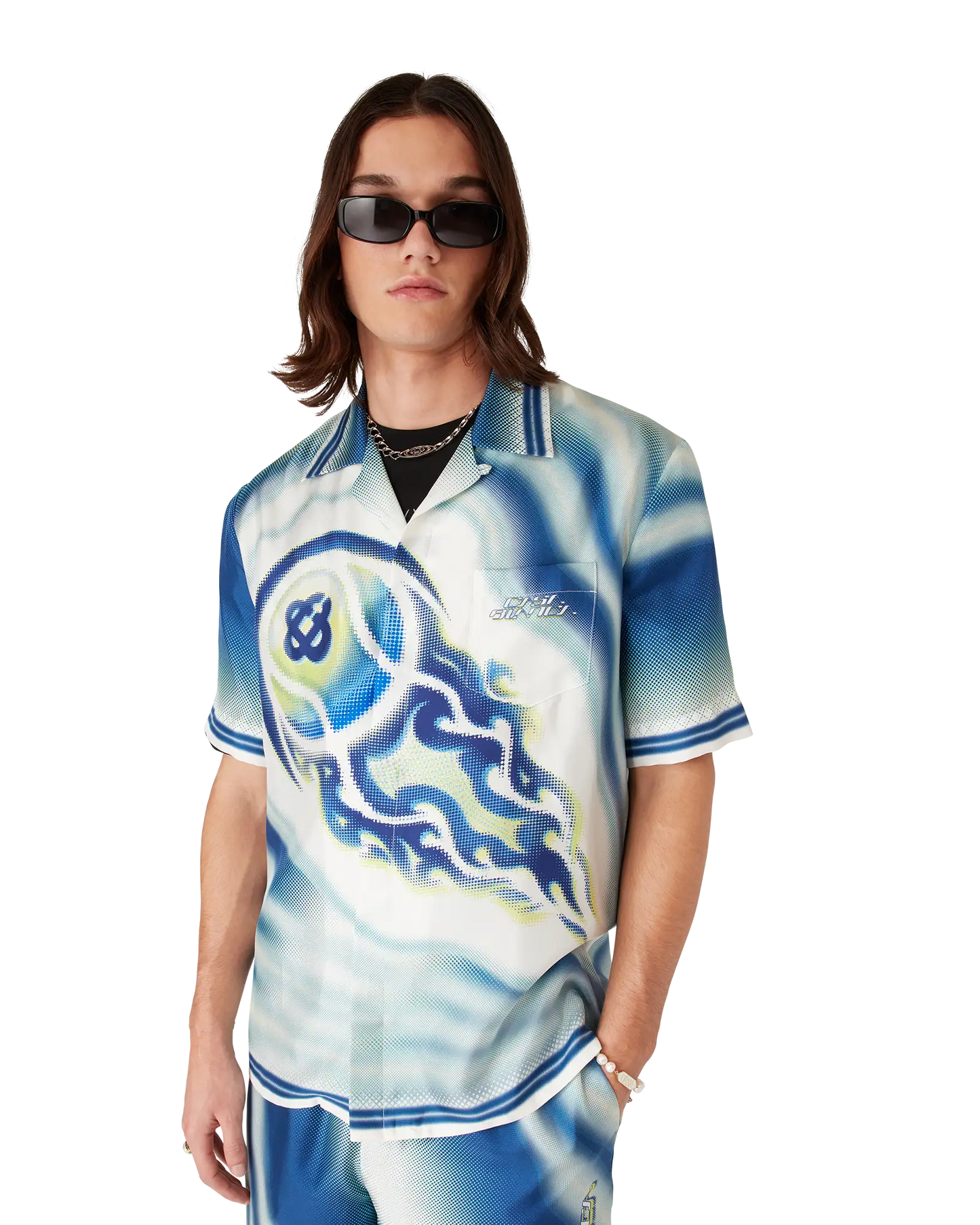 The Art Of The Serve Short Sleeve Silk Shirt | Casablanca Paris | Image 4
