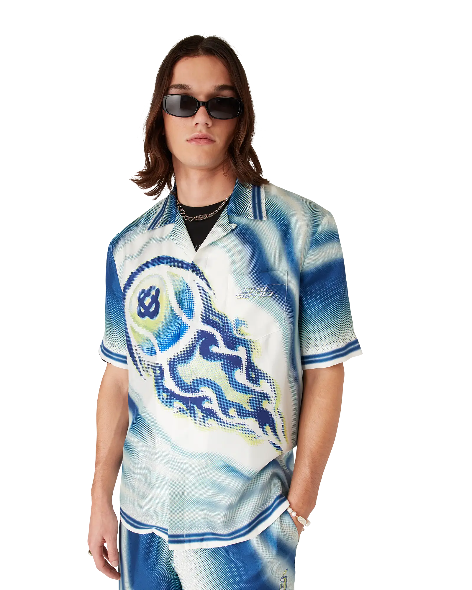 The Art Of The Serve Short Sleeve Silk Shirt | Casablanca Paris | Image 4