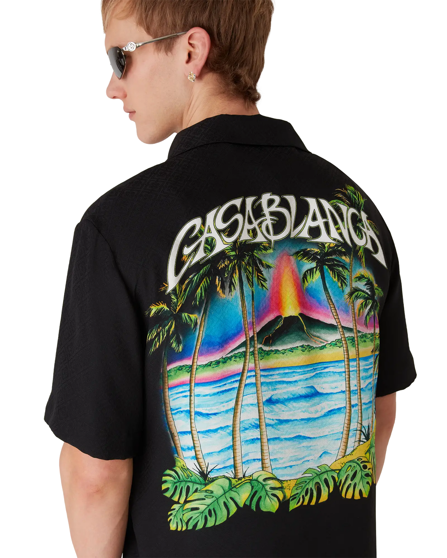 Volcano Short Sleeve Jacquard Shirt | Casablanca Paris | Image 5