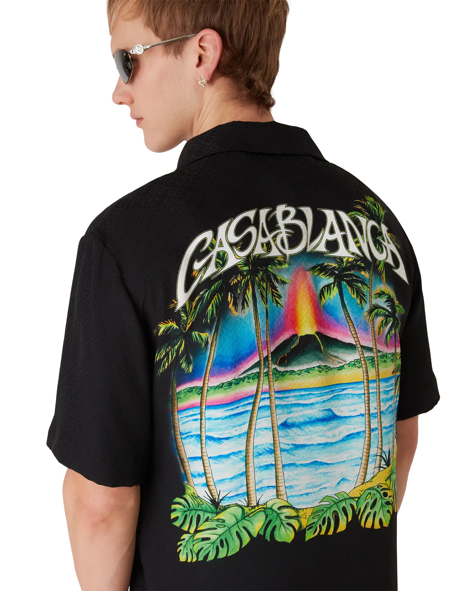 Volcano Short Sleeve Jacquard Shirt | Casablanca Paris | Image 5