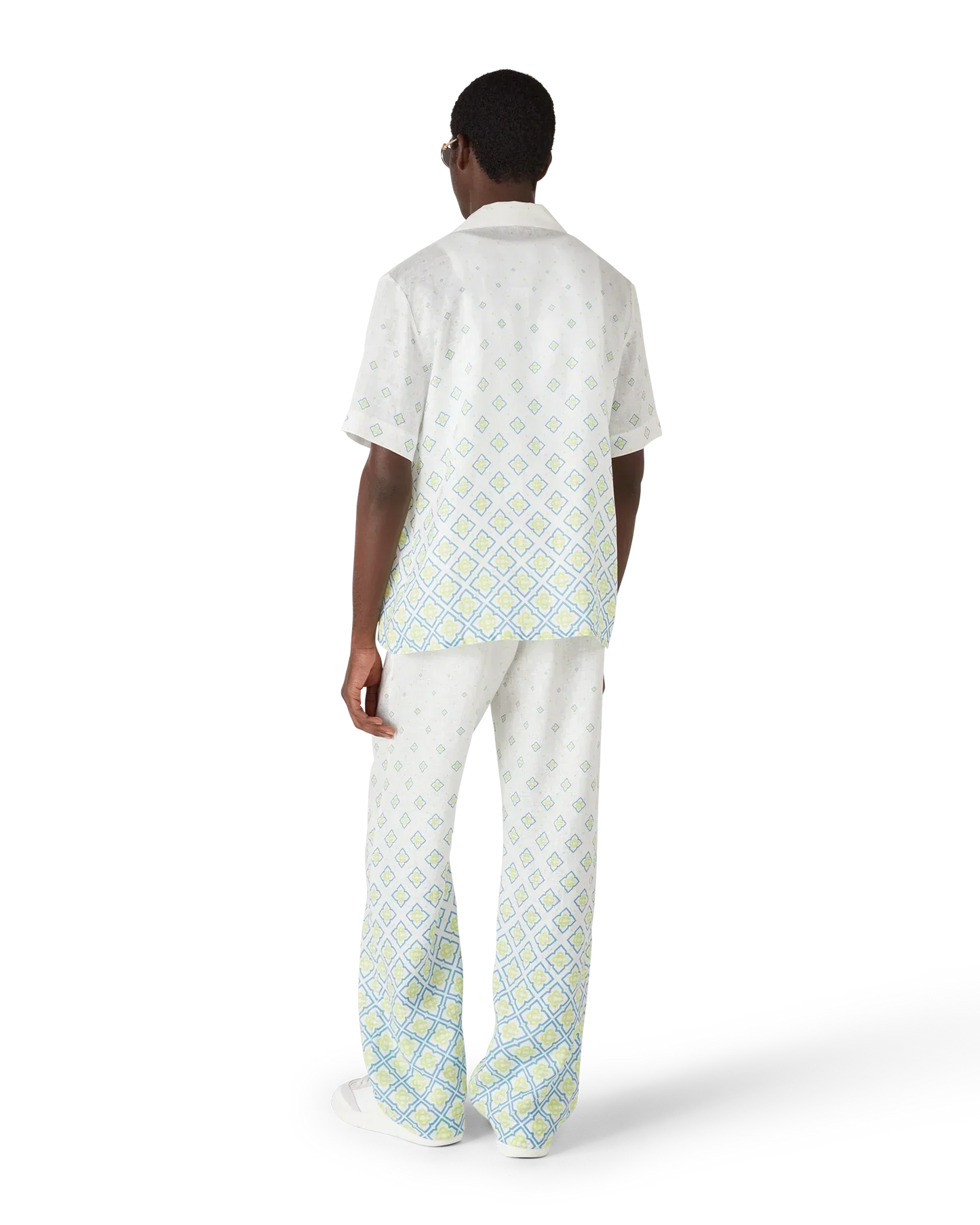 Degrade Monogram Short Sleeve Linen Shirt | Casablanca Paris | Image 3