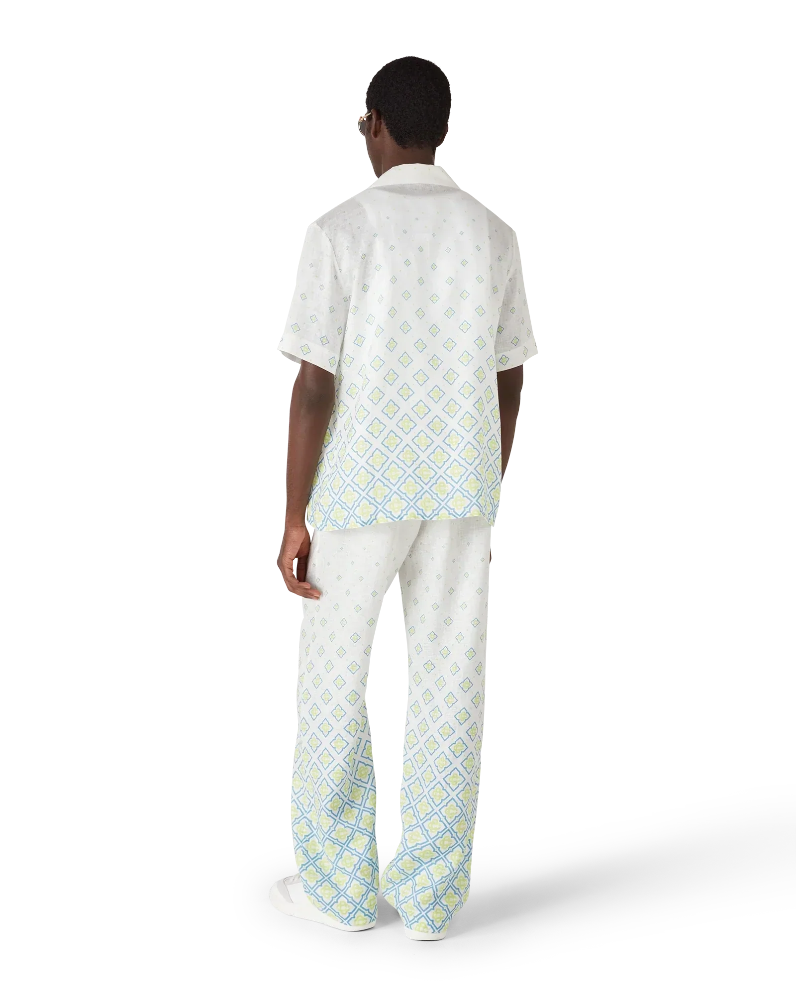 Degrade Monogram Short Sleeve Linen Shirt | Casablanca Paris | Image 3