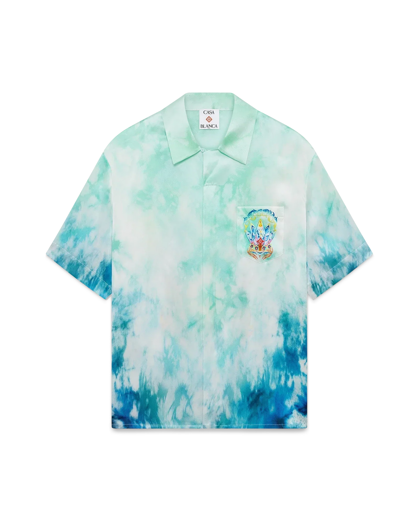 Surf Lotus Short Sleeve Silk Shirt | Casablanca Paris | Image 1