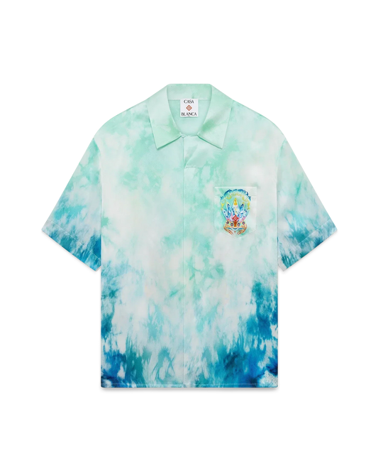 Surf Lotus Short Sleeve Silk Shirt | Casablanca Paris | Image 1