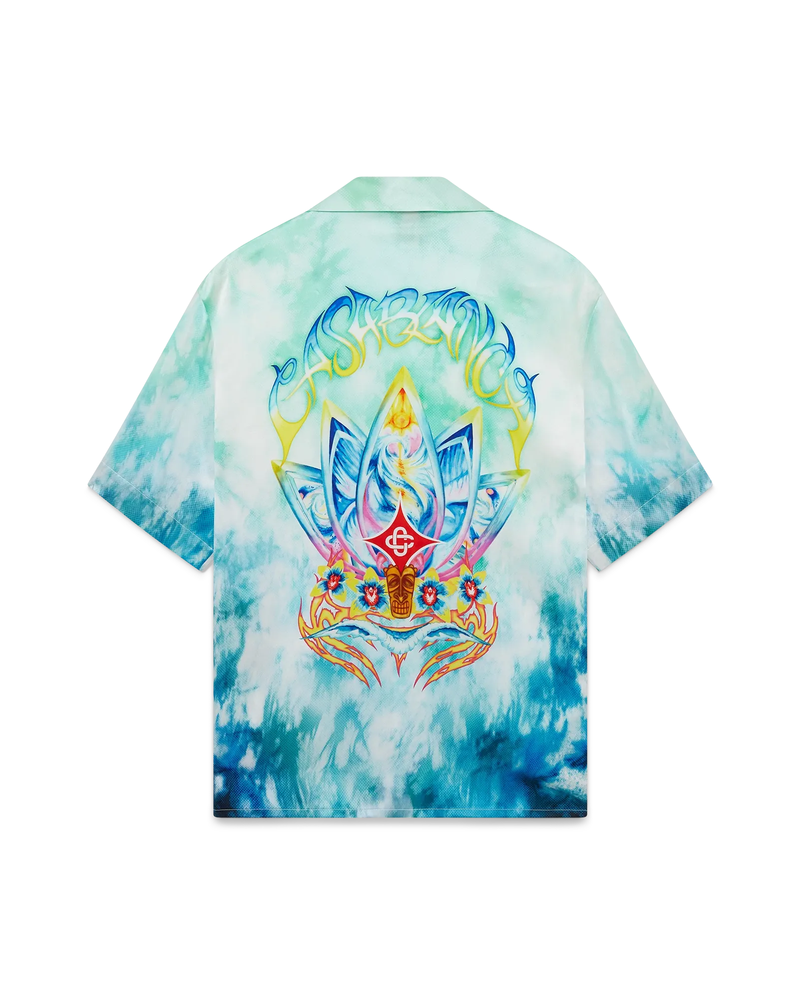 Surf Lotus Short Sleeve Silk Shirt | Casablanca Paris | Image 6